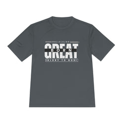 Collection of Inspirational Unisex Moisture Wicking Tee - 'Born Great' Design in a gallery layout