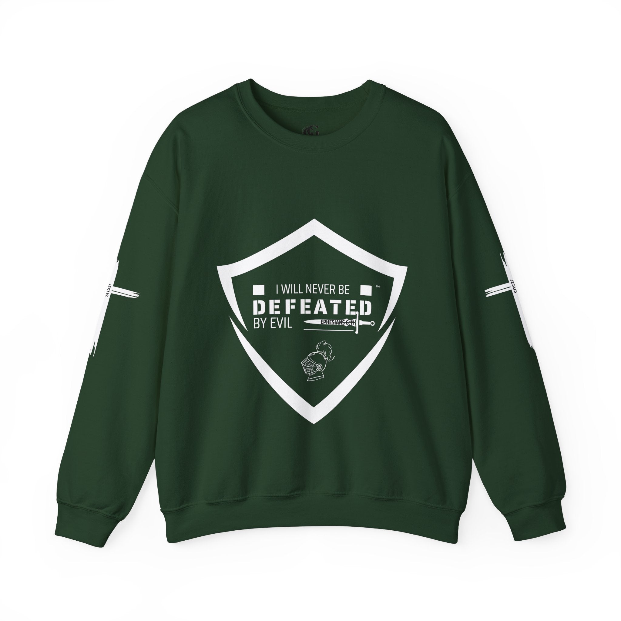 Collection of "I WILL NEVER BE DEFEATED" Unisex Crewneck Sweatshirt in a gallery layout