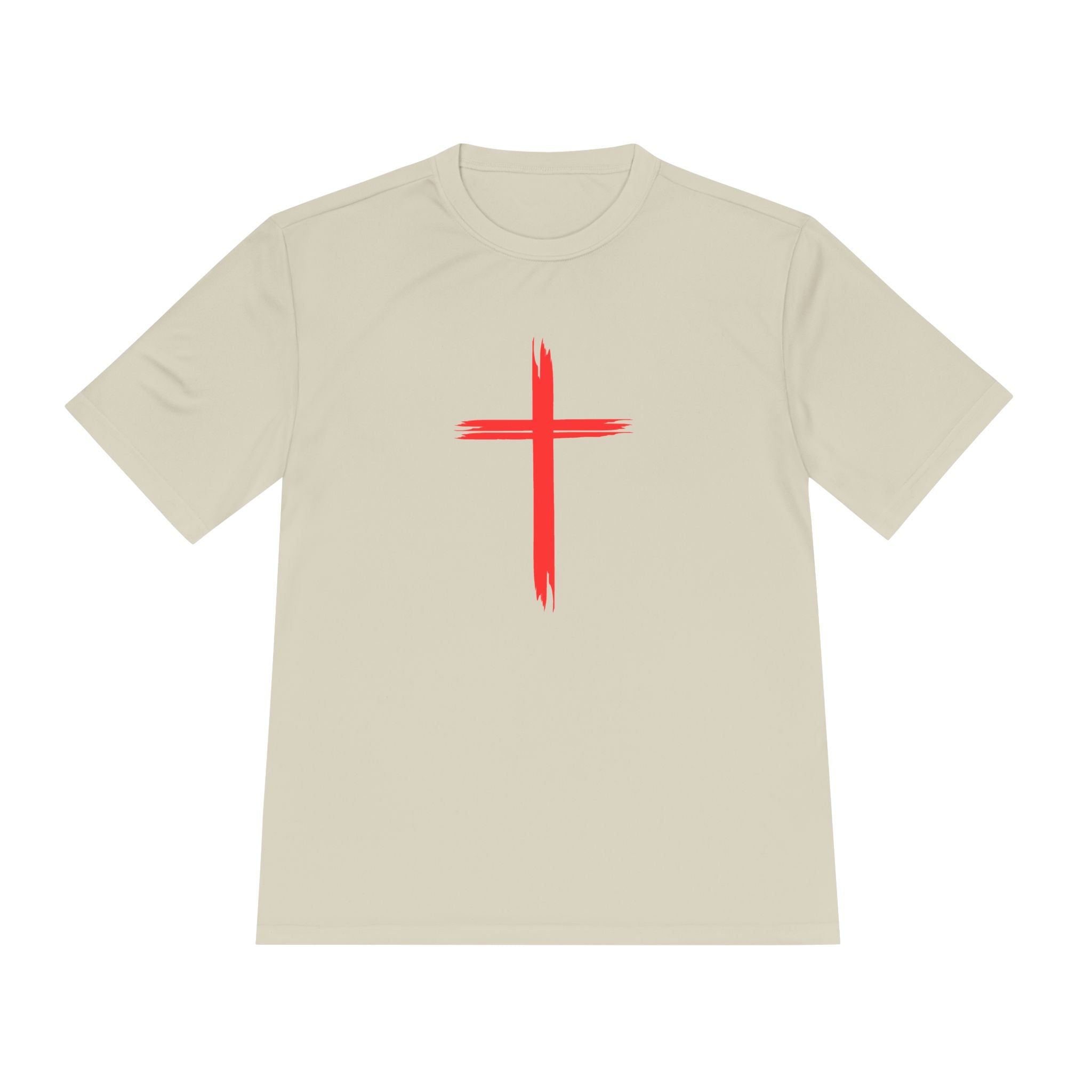 Collection of Unisex Moisture Wicking Tee - Cross and Heart 316 Design in a gallery layout