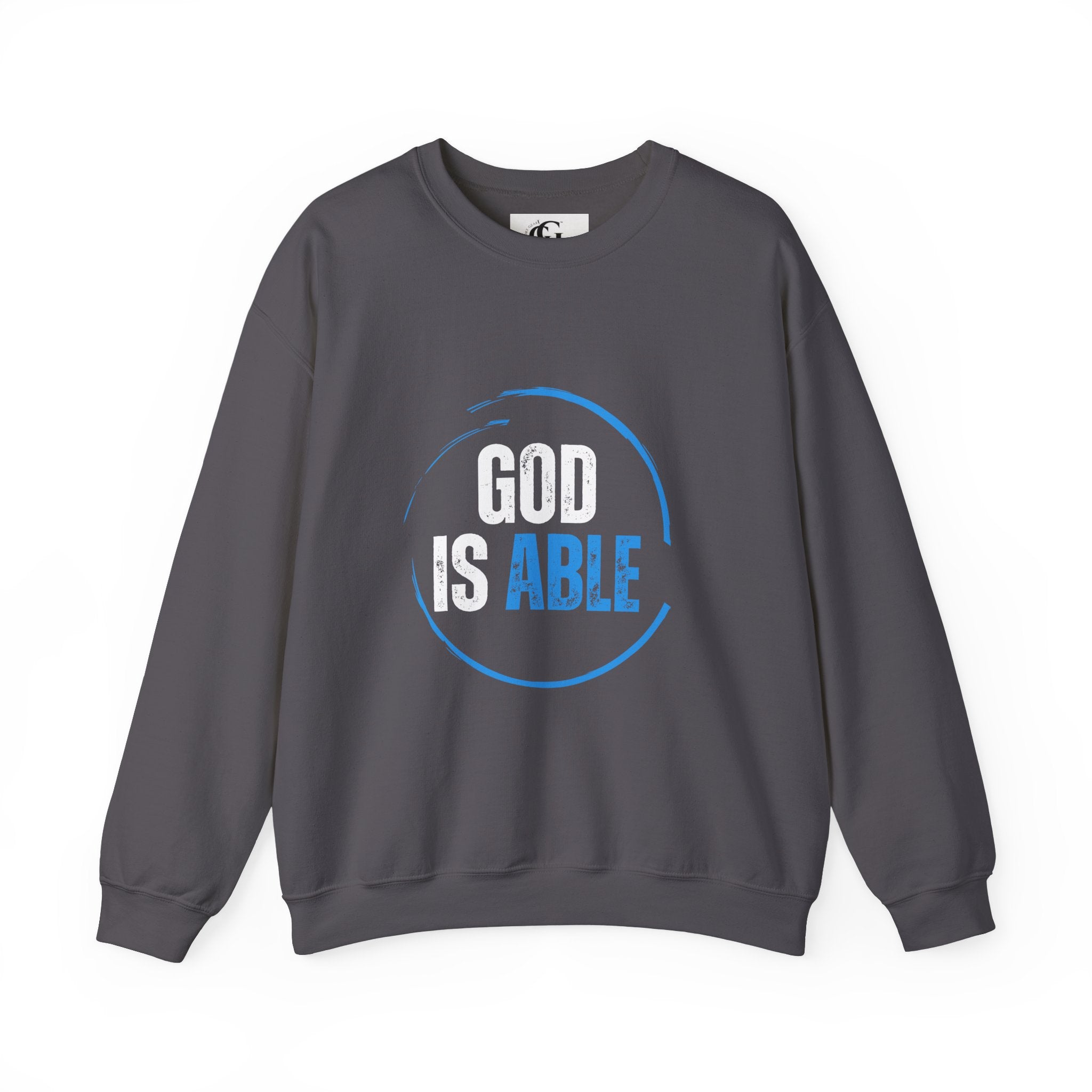 Collection of God is Able Crewneck Sweatshirt | Ephesians 3:20 in a gallery layout