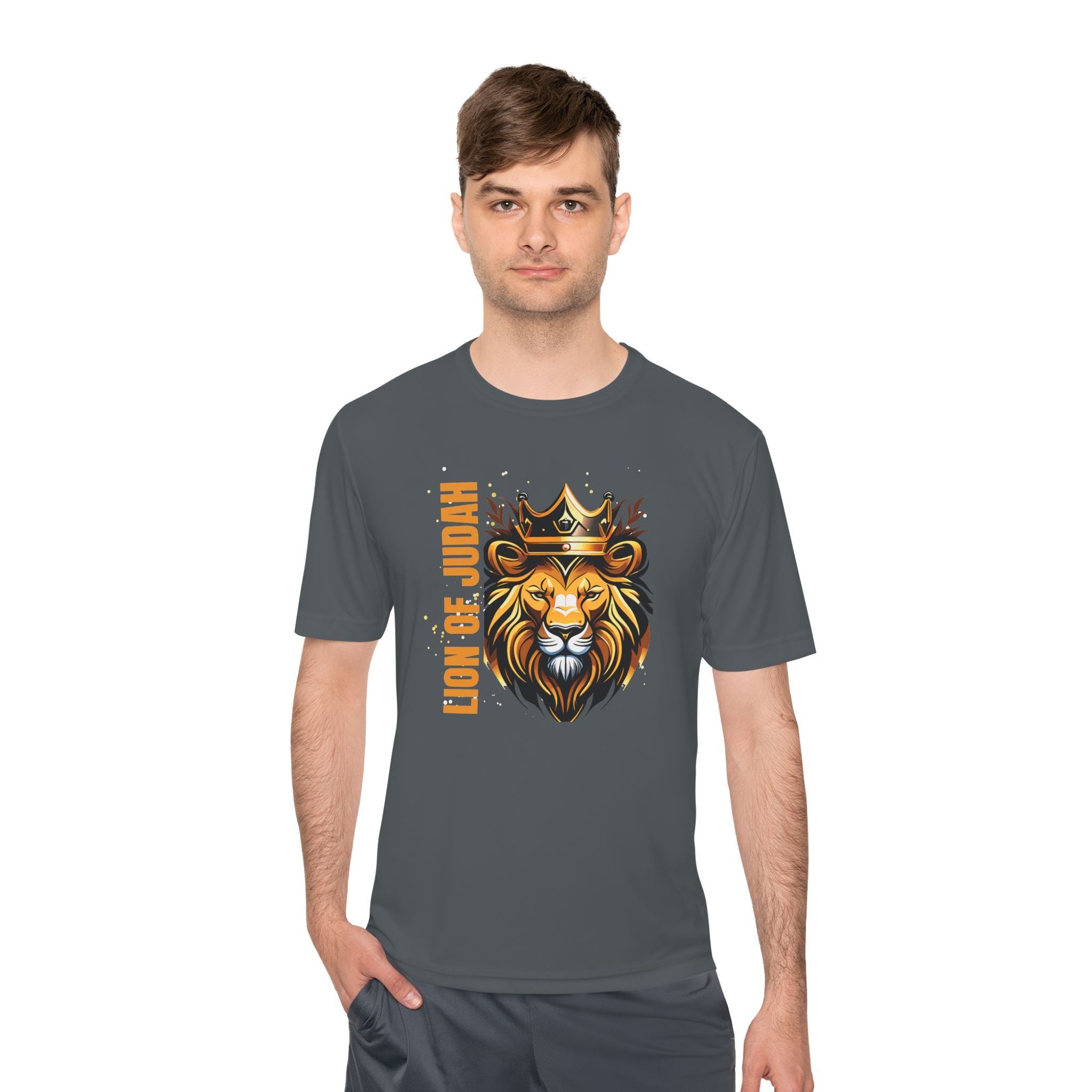 Collection of Lion of Judah Unisex Moisture Wicking Tee - Stylish Performance Shirt for Active Lifestyle in a gallery layout