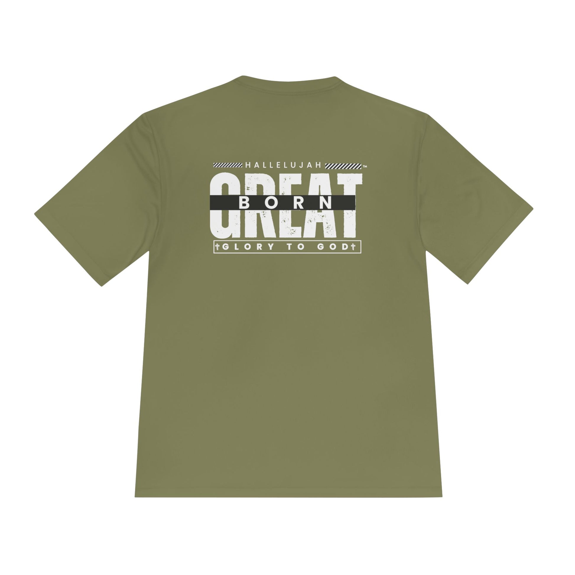 Inspirational Unisex Moisture Wicking Tee - 'Born Great' Design
