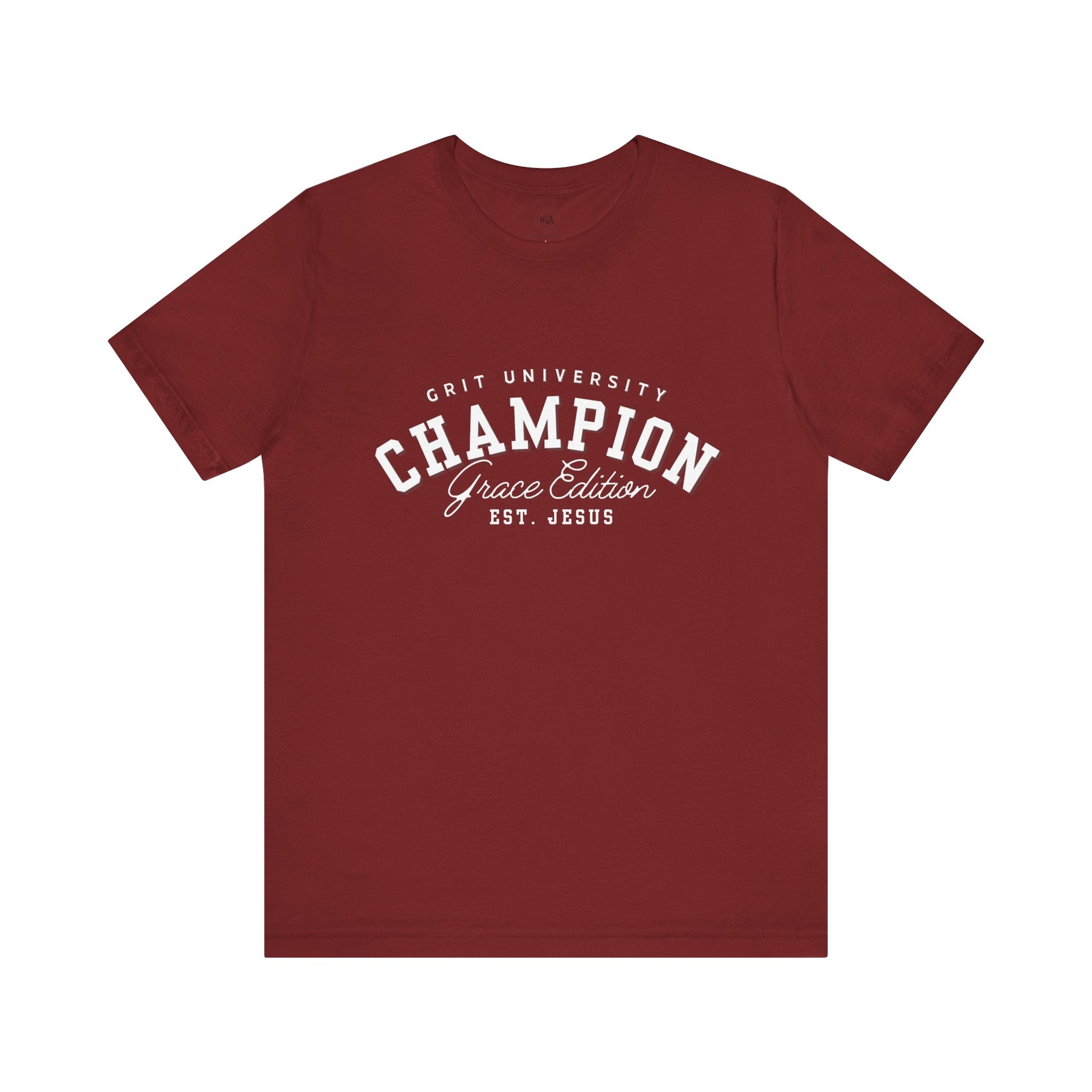 Collection of Champion Spirit Unisex Tee, Motivational T-Shirt for Everyday Wear, Ideal for College Students, Athletes, Gift for Graduates in a gallery layout