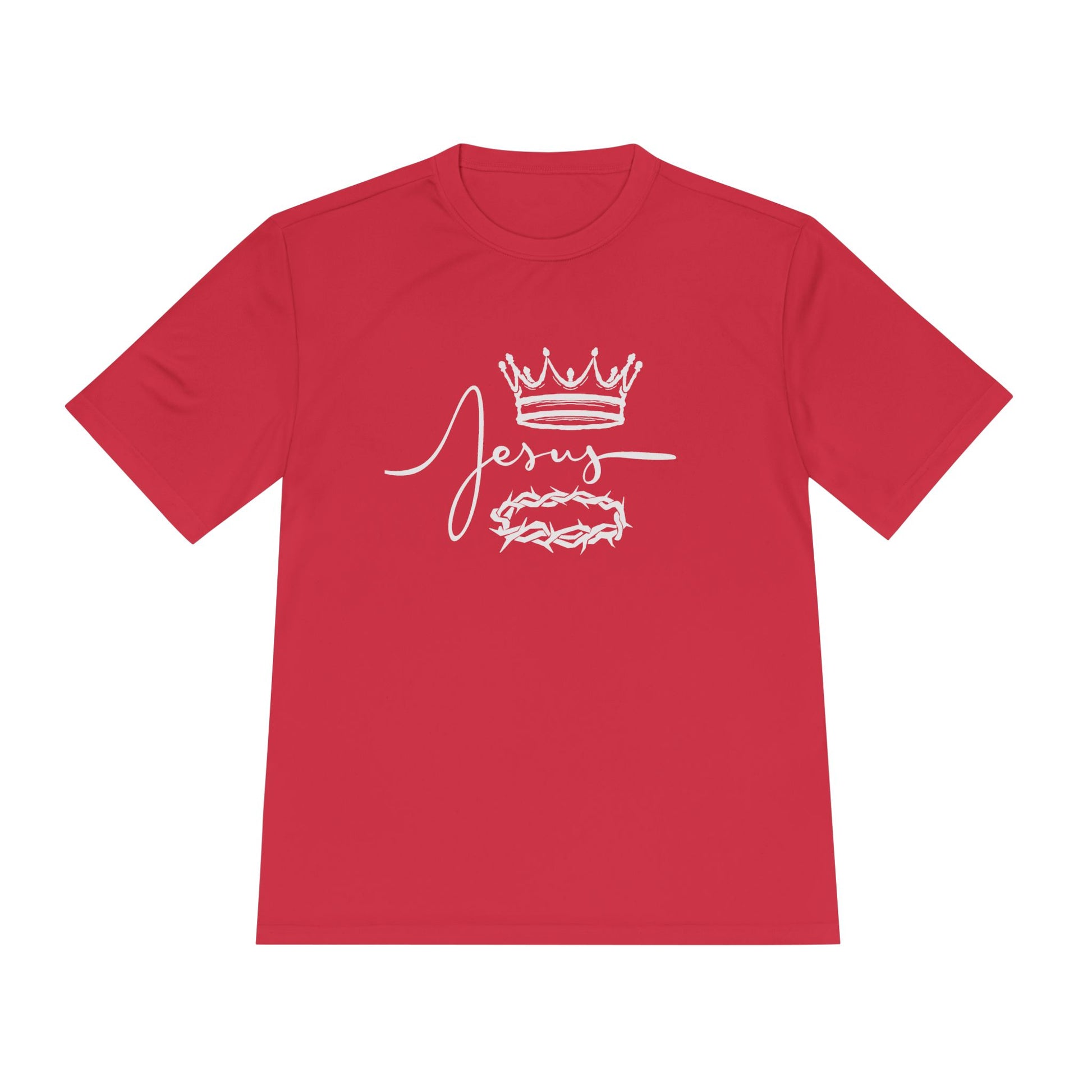 Faith-Inspired Unisex Moisture Wicking Tee - 'Jesus' Crown Design