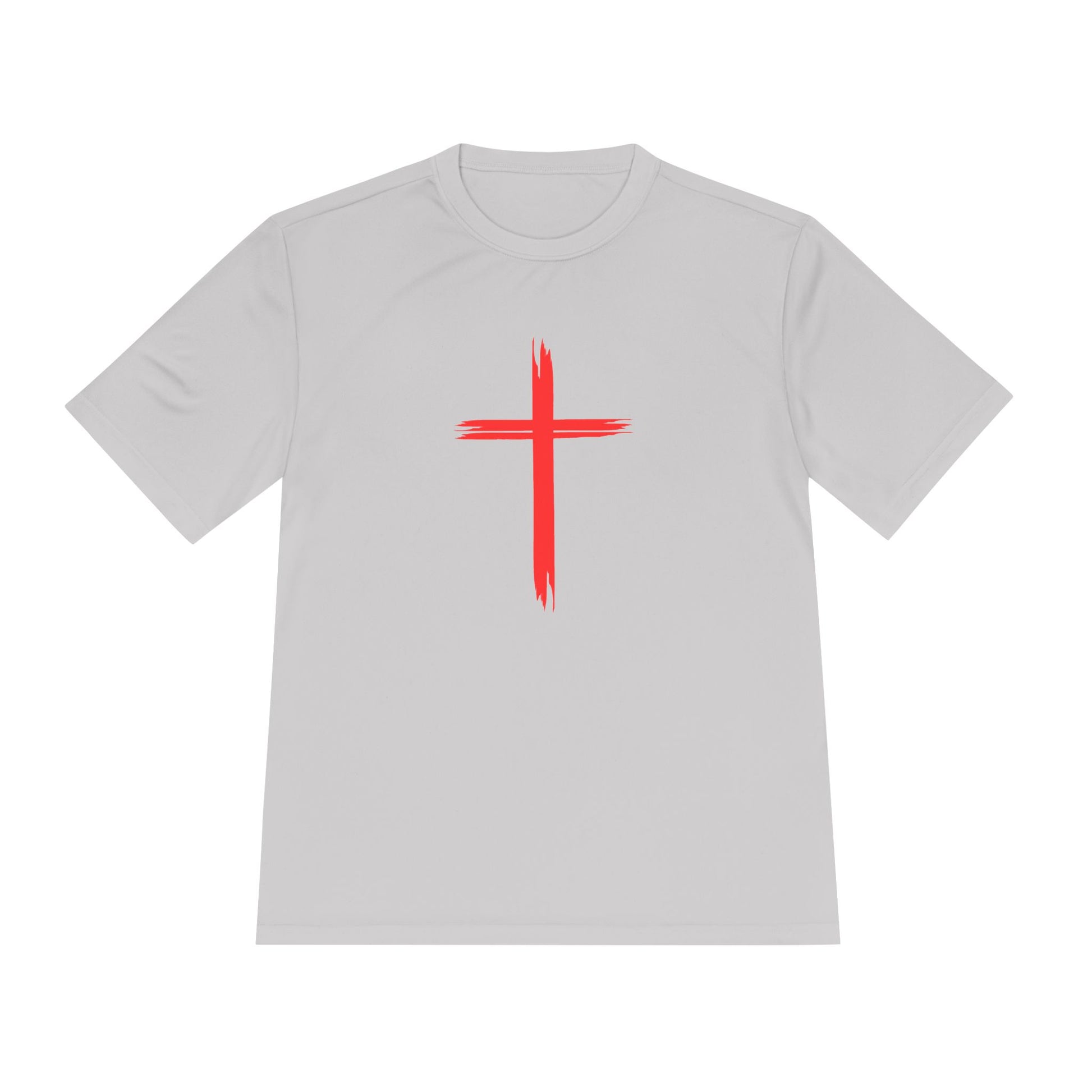 Unisex Moisture Wicking Tee - Cross and Heart 316 Design