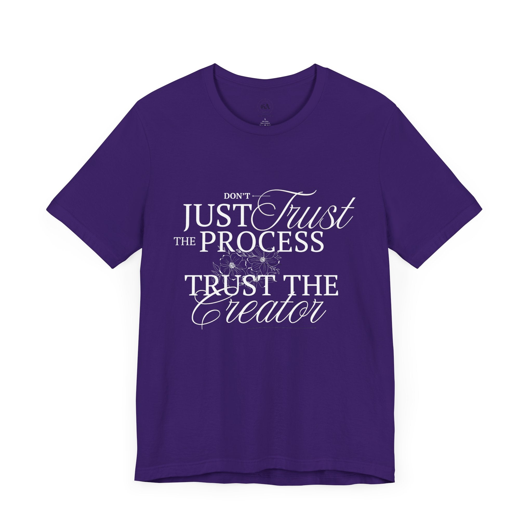 Collection of Women's Edition Inspirational Trust the Creator Tee, Motivational Shirt, Gift for Creatives, Unisex Graphic Tee, Relaxed Fit Everyday Wear in a gallery layout