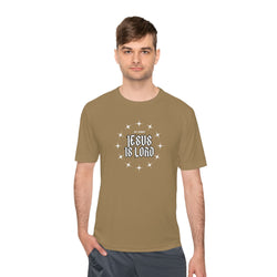 Collection of Unisex Moisture Wicking Tee - 'Jesus is Lord' Inspirational Activewear in a gallery layout