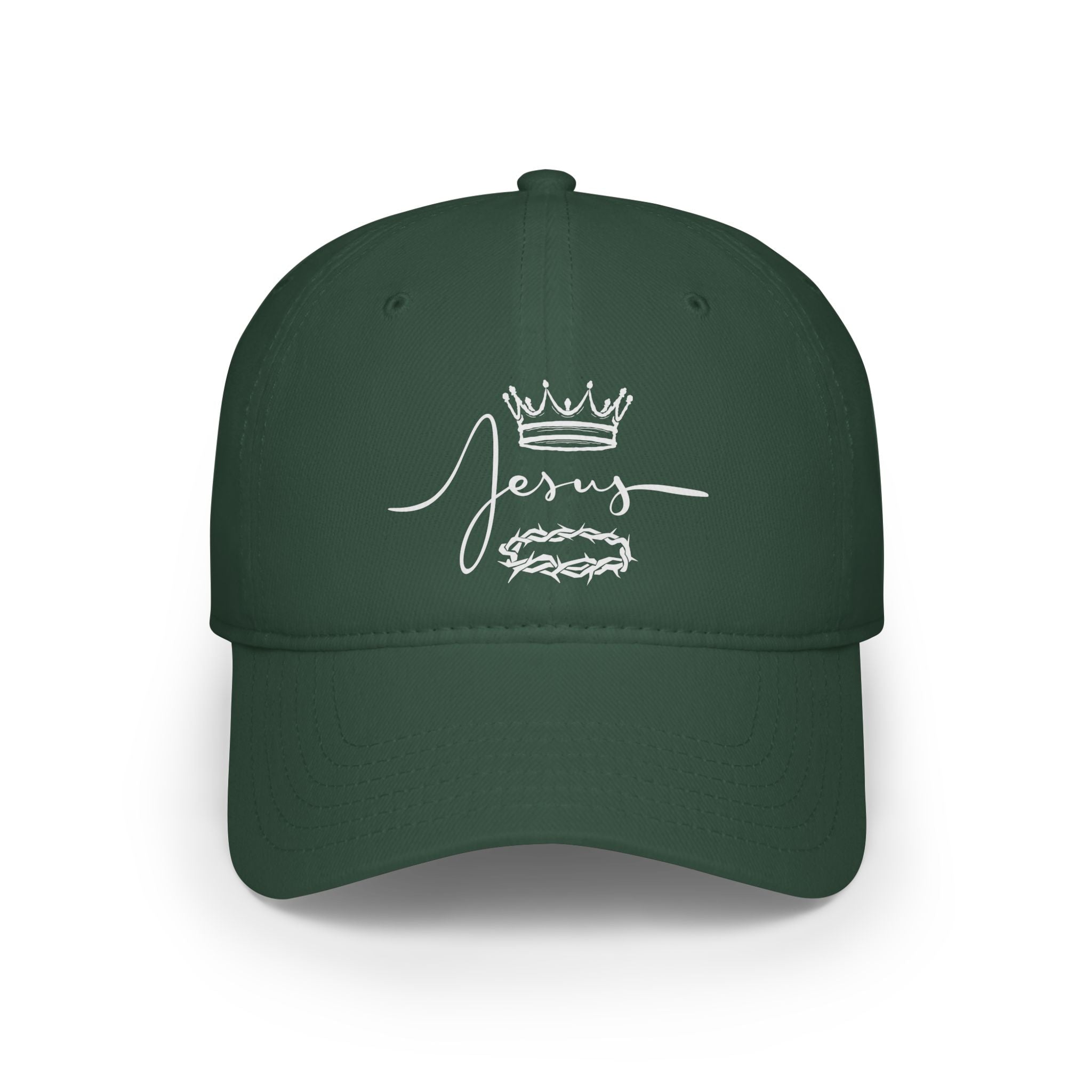 Collection of Jesus Crown & Thorns Low Profile Baseball Cap -Hat for Faith and Everyday Wear in a gallery layout
