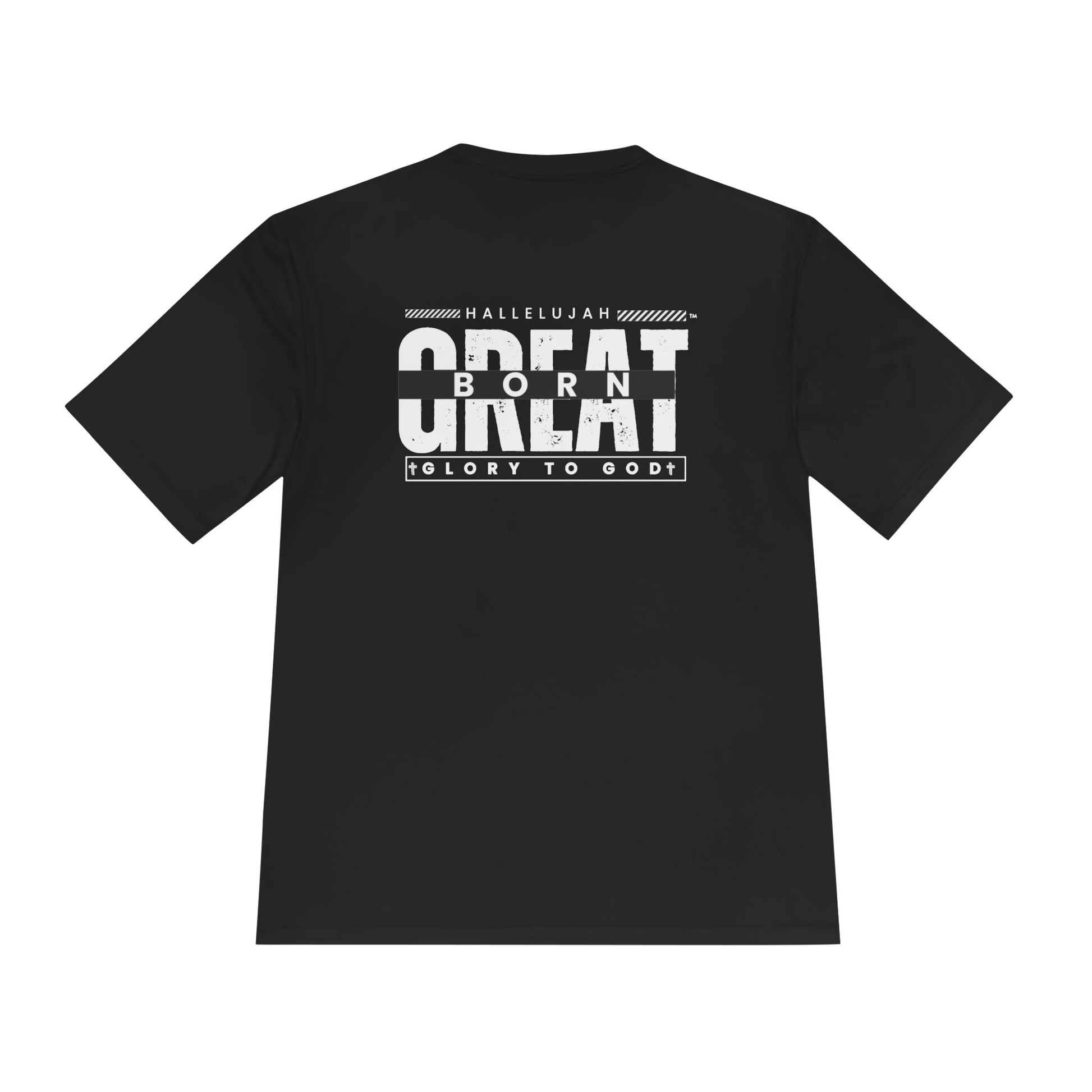 Inspirational Unisex Moisture Wicking Tee - 'Born Great' Design