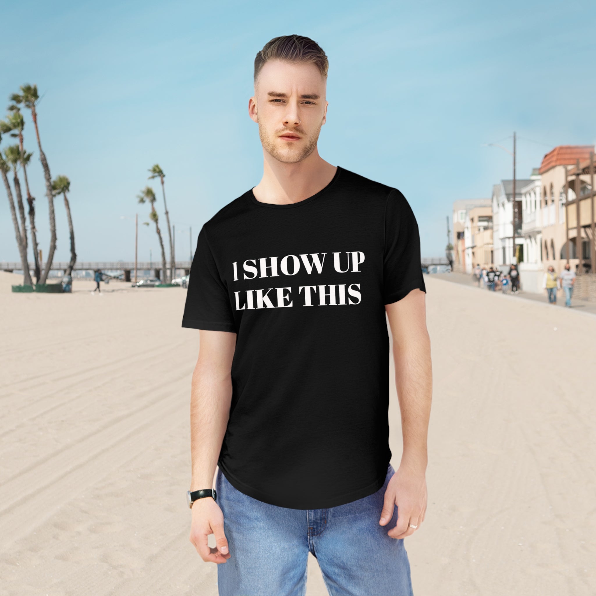 Collection of Statement Tee for Confident Men, Casual Wear, Fashion Tee, Comfortable Jersey Shirt, Everyday Style, Unique Gift Idea in a gallery layout