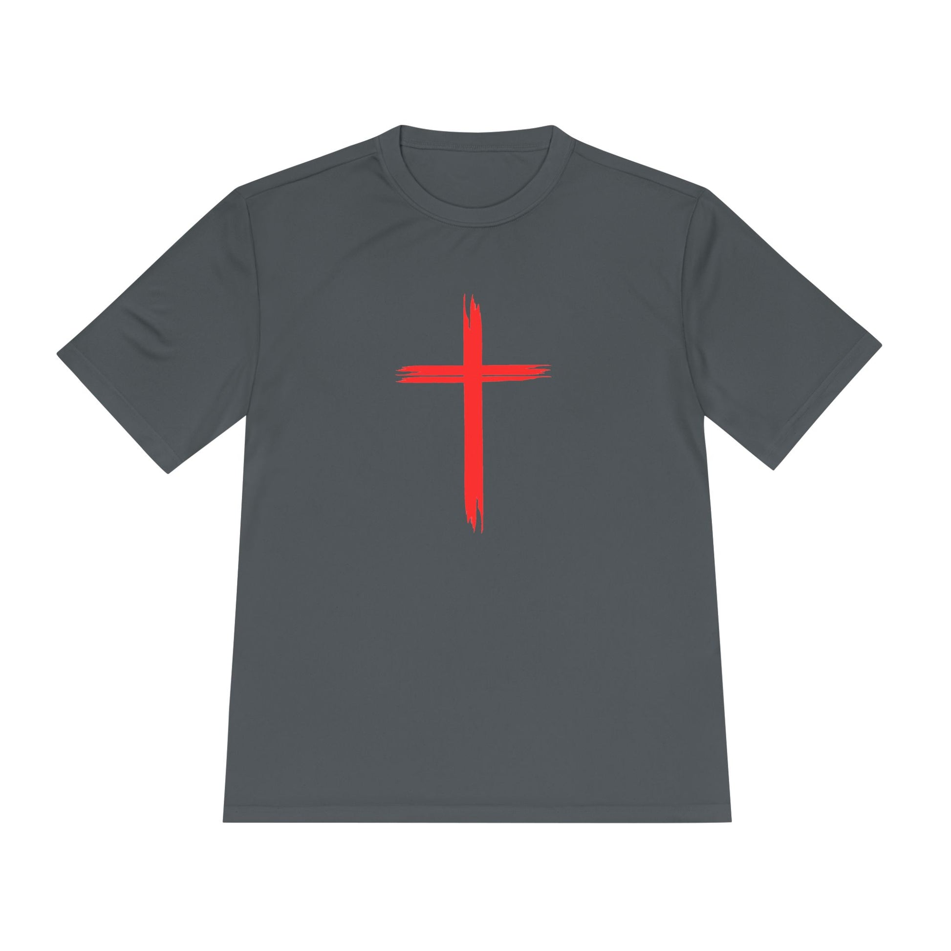 Unisex Moisture Wicking Tee - Cross and Heart 316 Design