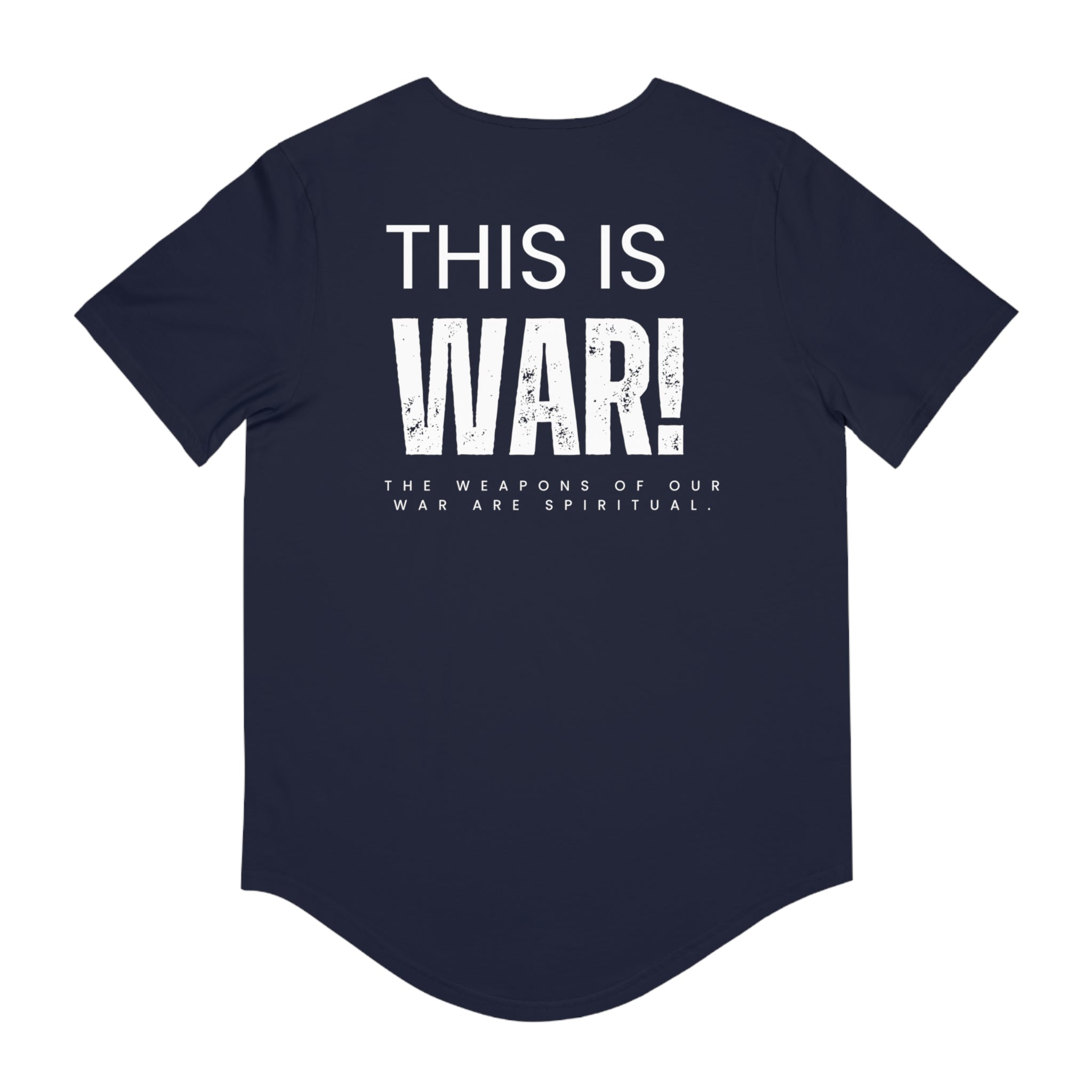 Collection of Men's Jersey Curved Hem Tee - Inspirational Shirt for Spiritual Warriors, Motivational T-Shirt, Gift for Men, Everyday Wear, Casual Style in a gallery layout