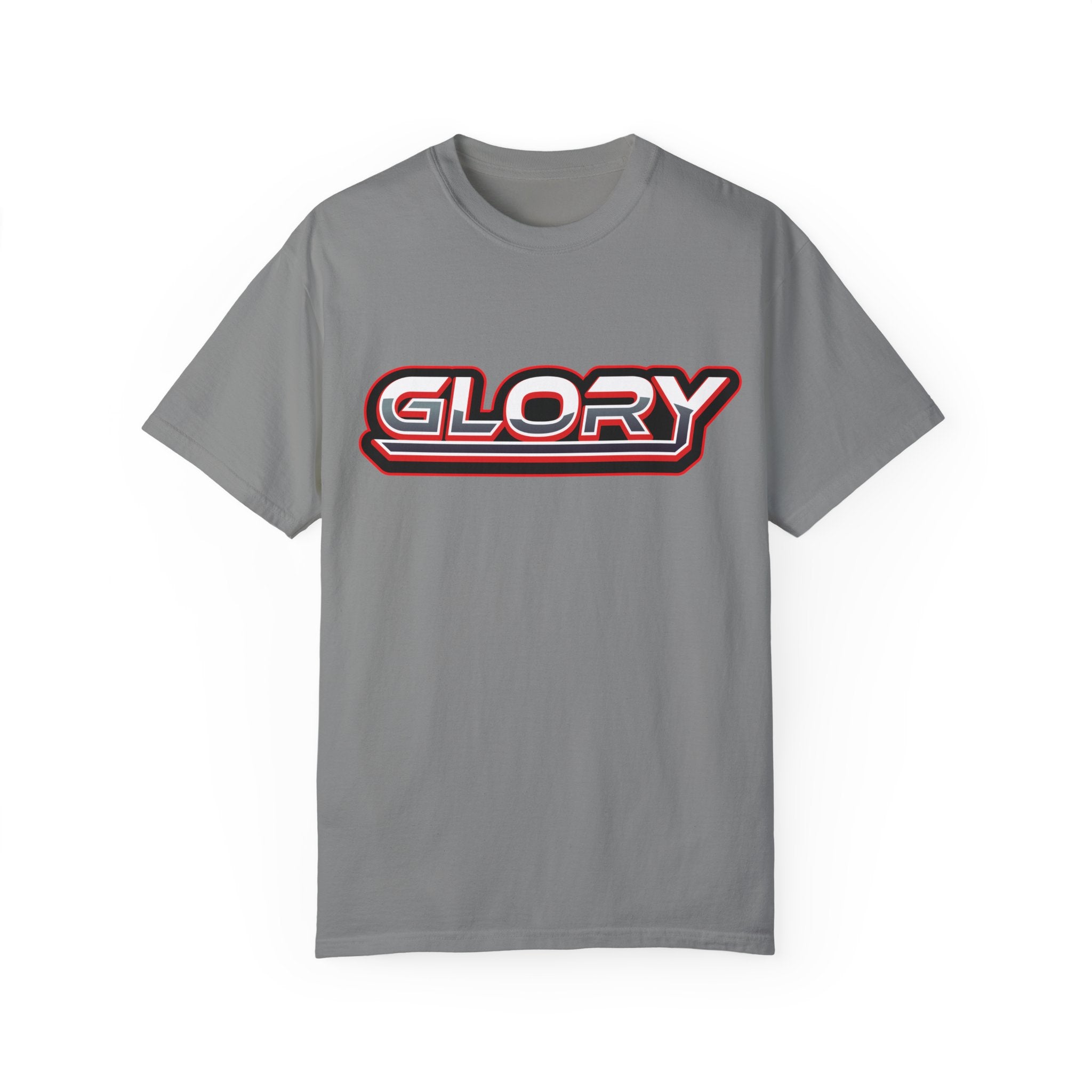 Collection of Unisex Garment-Dyed T-Shirt - 'GLORY' Graphic Tee for Everyday Wear in a gallery layout