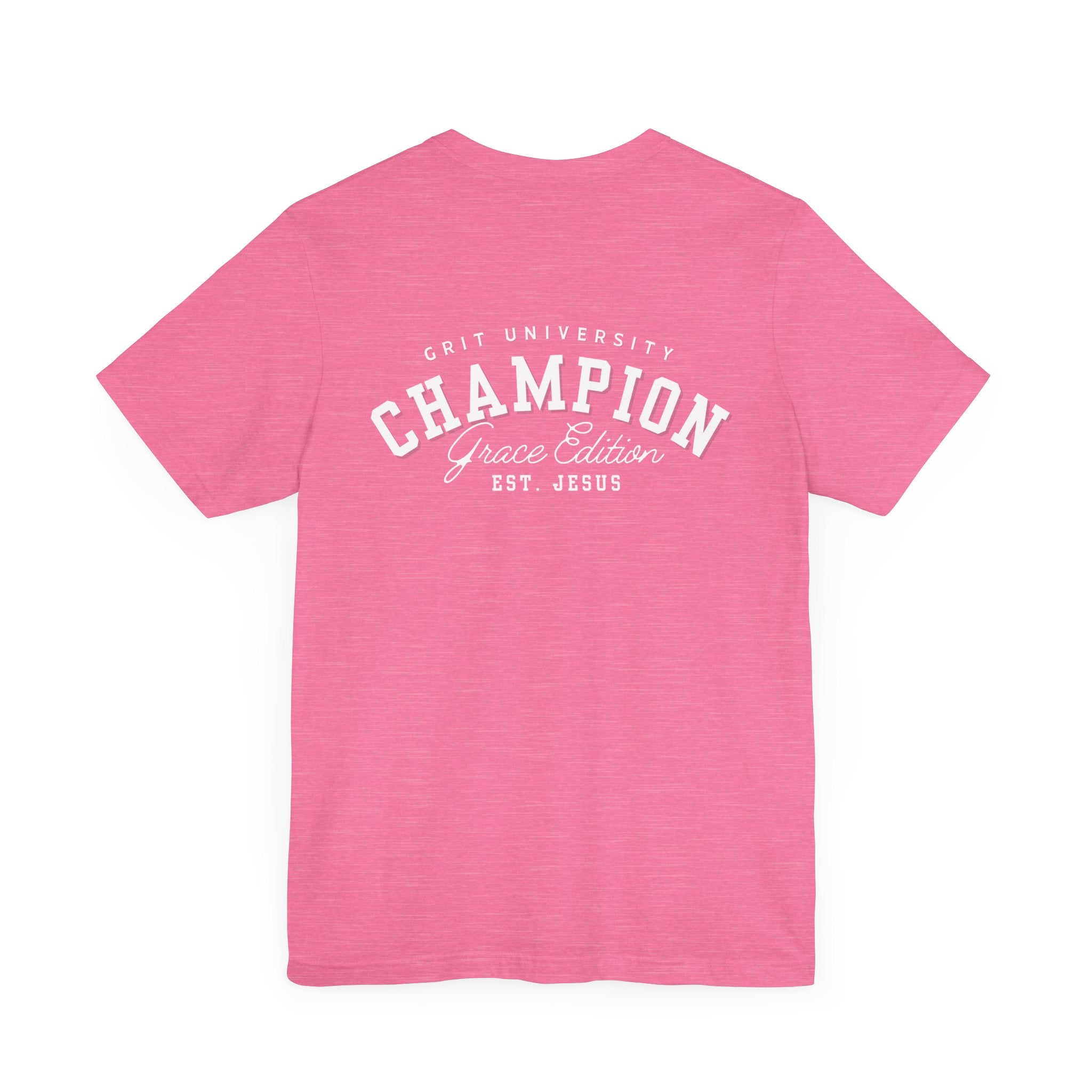 Collection of Champion Spirit Unisex Tee, Motivational T-Shirt for Everyday Wear, Ideal for College Students, Athletes, Gift for Graduates in a gallery layout
