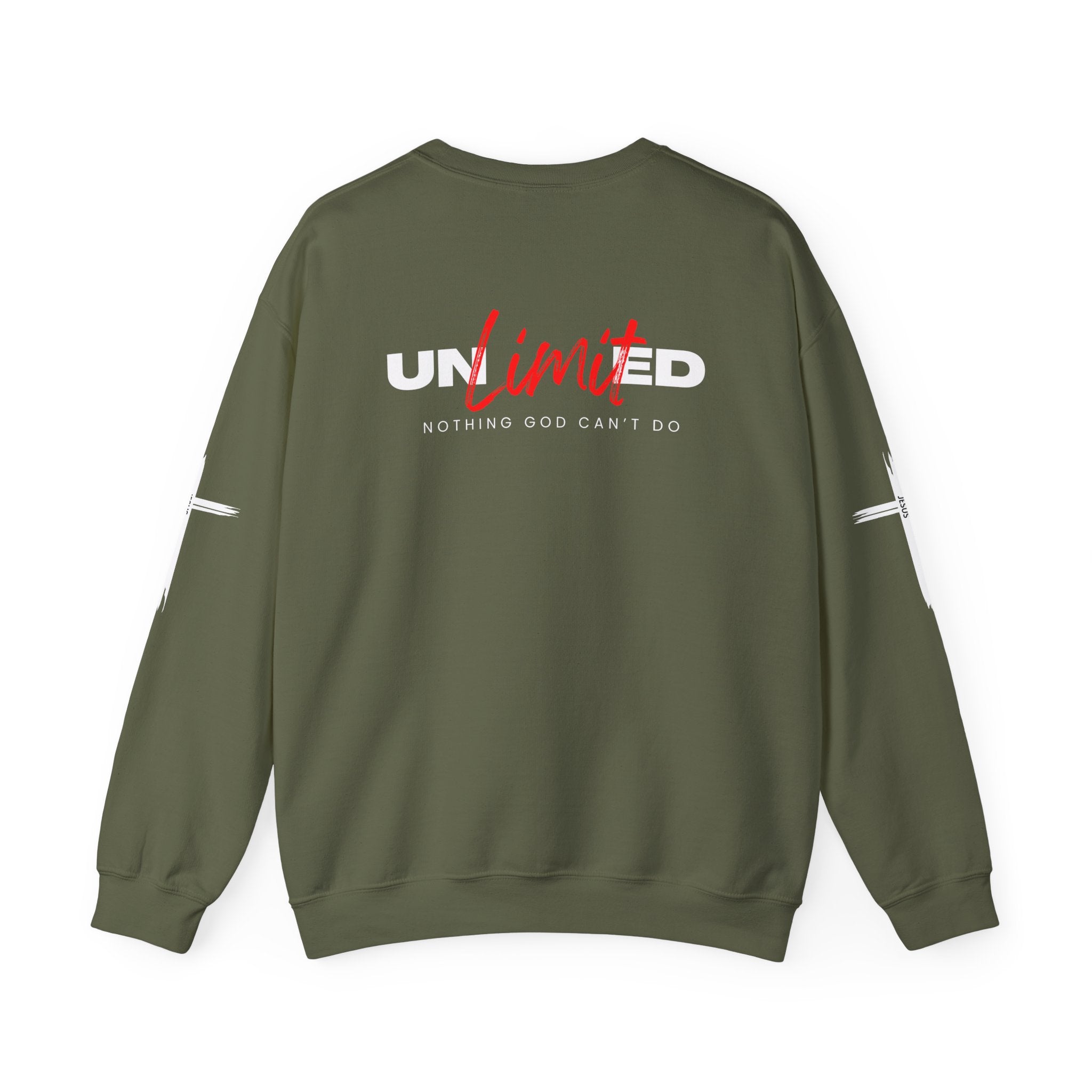 Collection of Unlimited "Nothing God Can't Do" Crewneck Sweatshirt - Motivational Everyday Wear in a gallery layout