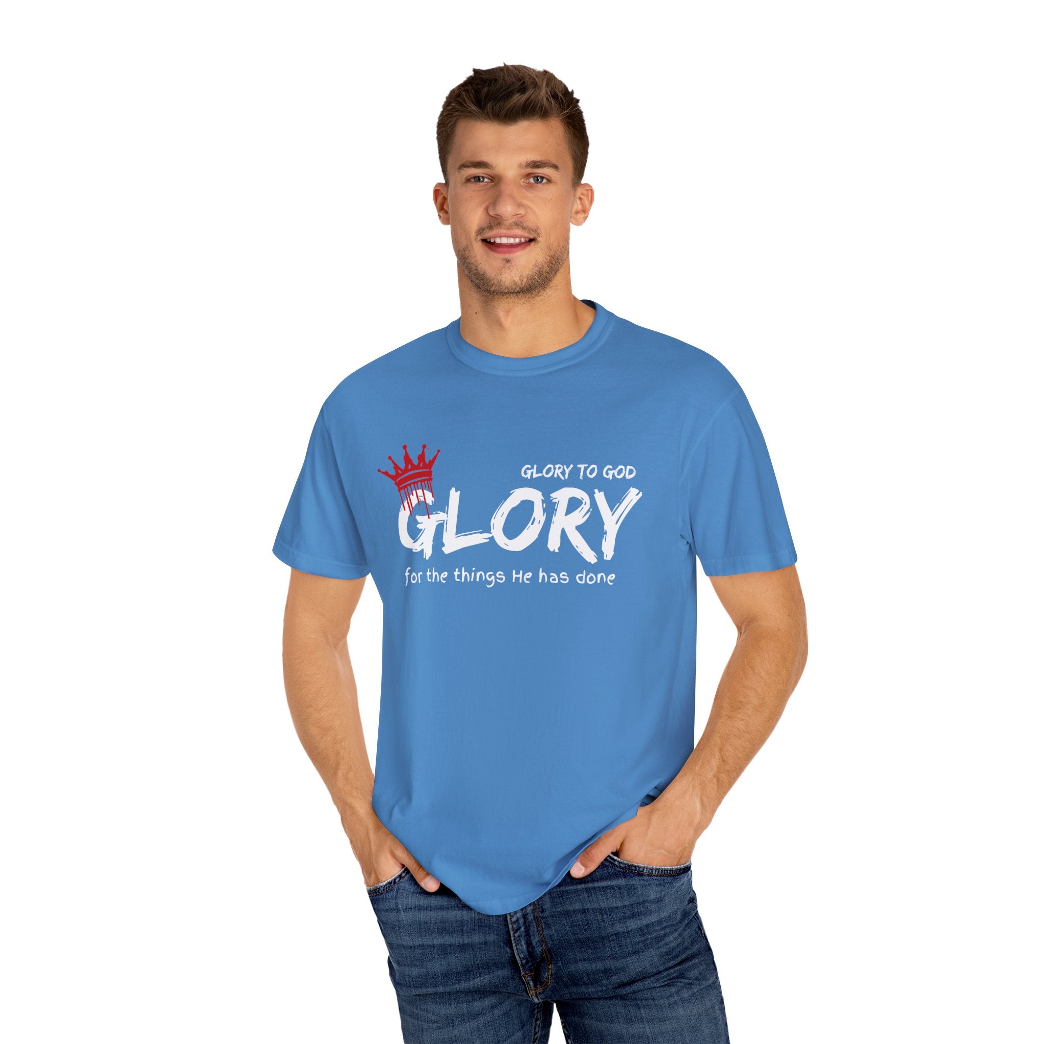 Collection of Faith-Inspired Unisex T-Shirt - 'Glory to God' Design in a gallery layout