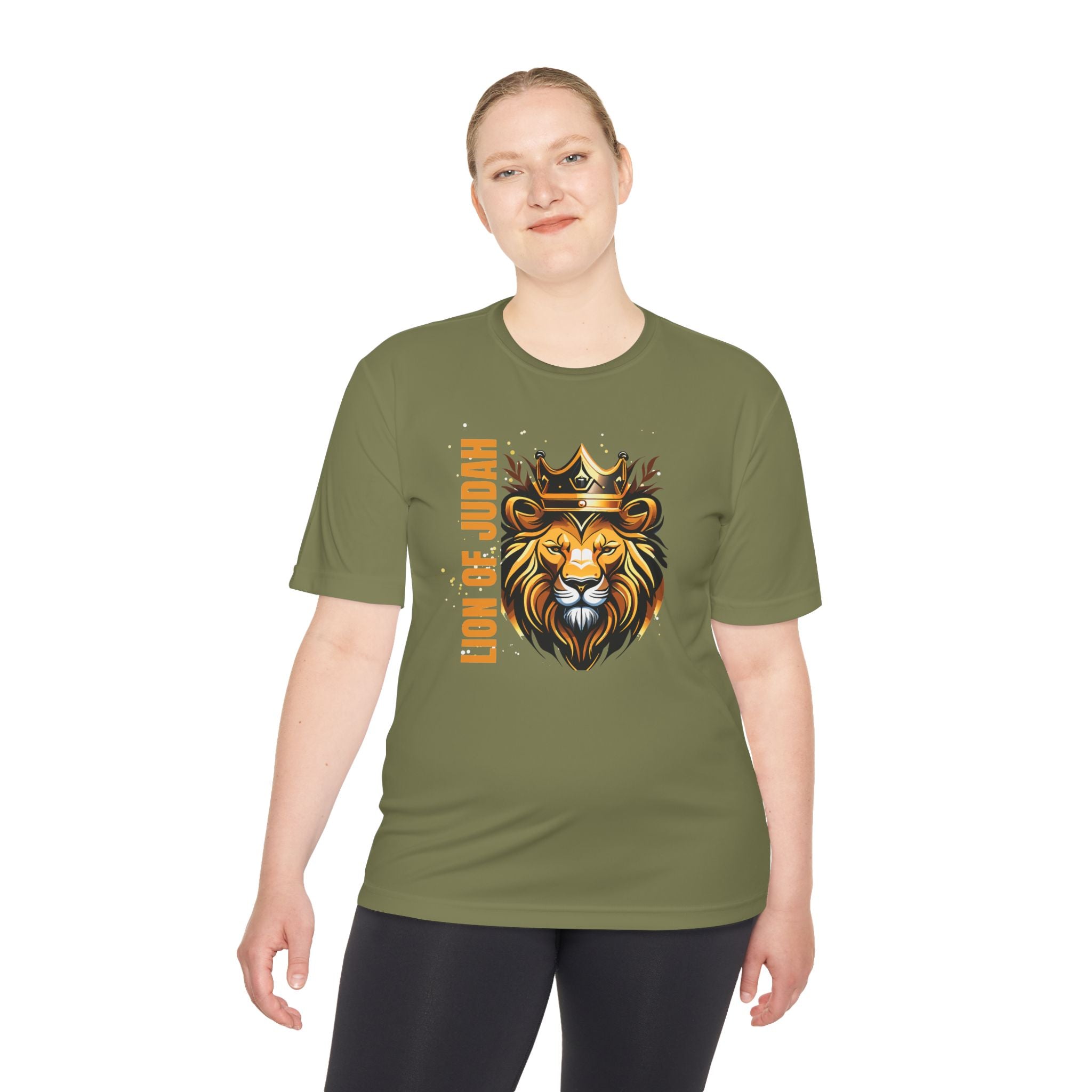 Collection of Lion of Judah Unisex Moisture Wicking Tee - Stylish Performance Shirt for Active Lifestyle in a gallery layout