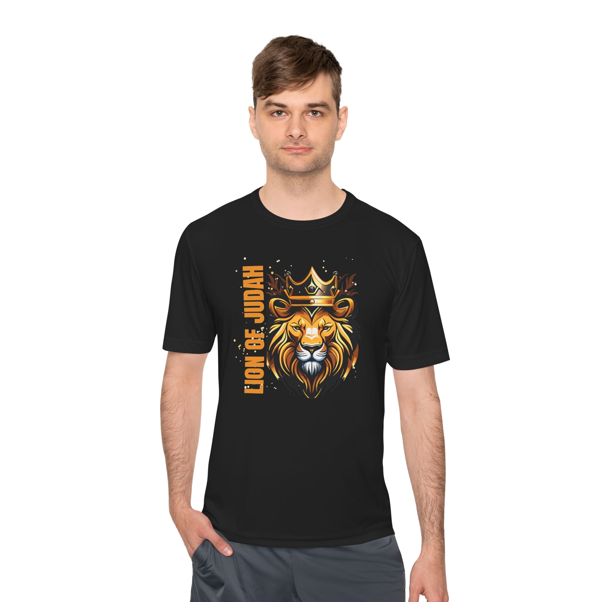 Collection of Lion of Judah Unisex Moisture Wicking Tee - Stylish Performance Shirt for Active Lifestyle in a gallery layout