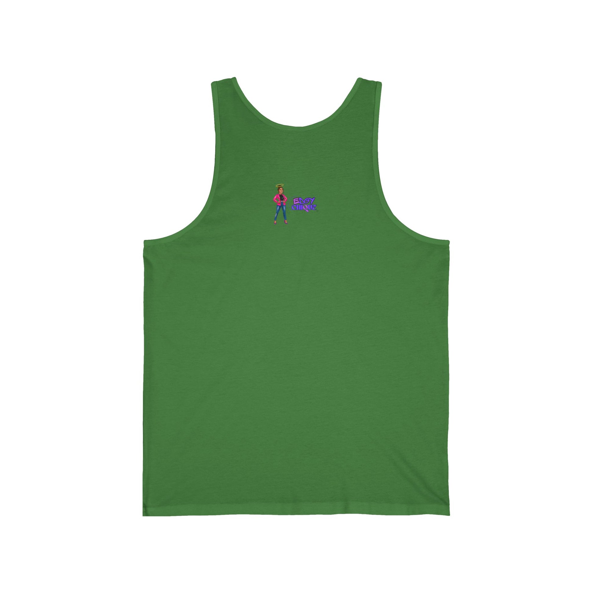 Edgy Chique Unisex Jersey Tank - Fun & Stylish Graphic Tank Top for Everyday Wear