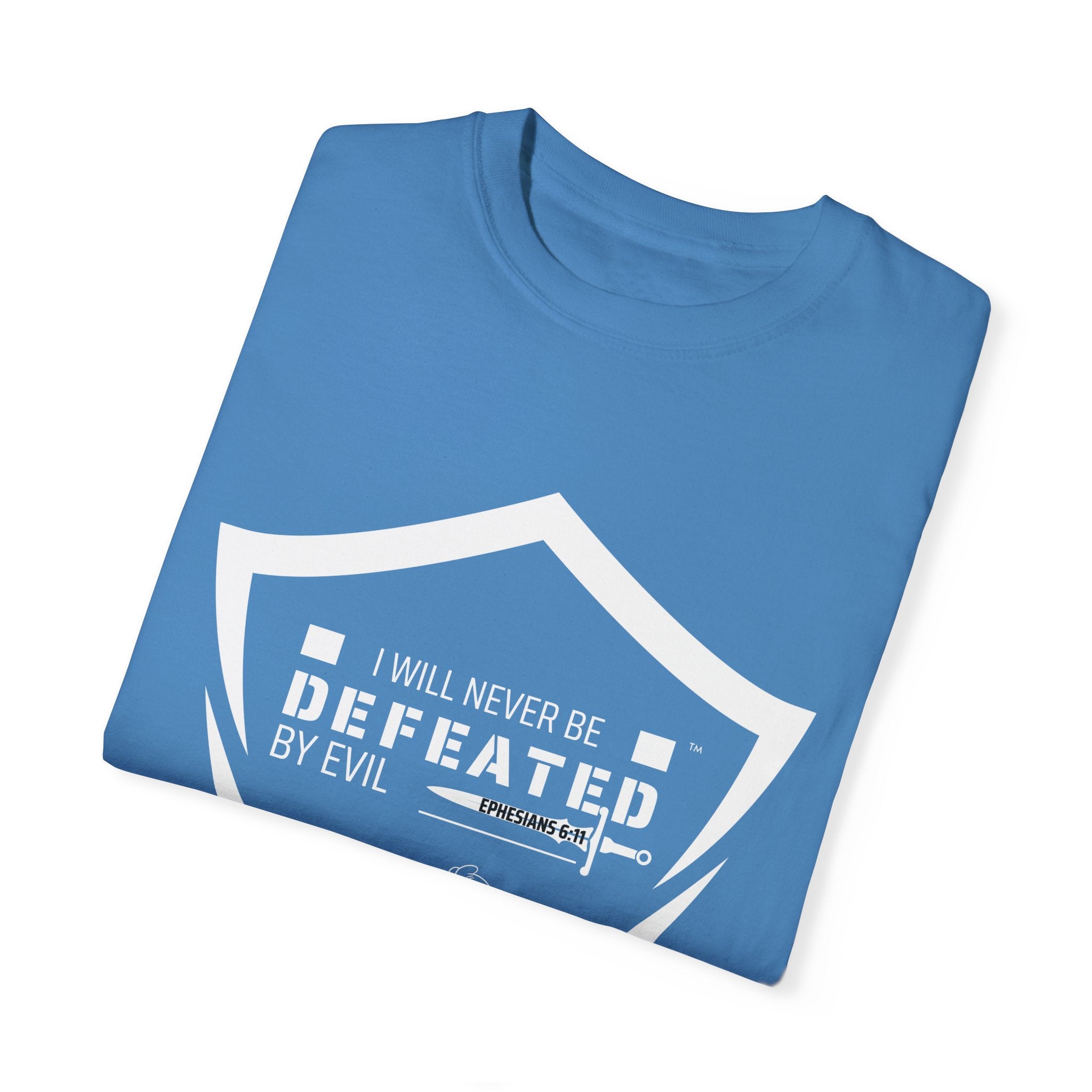 Collection of I Will Never Be Defeated T-Shirt | Unisex Garment in a gallery layout