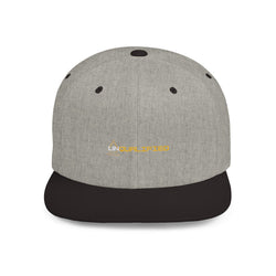 Collection of unQUALIFIED Embroidered Flat Bill Snapback Hat - Stylish & Trendy Headwear in a gallery layout