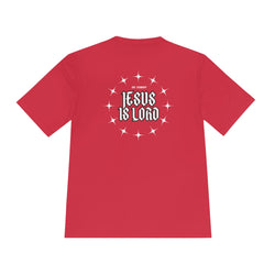 Collection of Unisex Moisture Wicking Tee - 'Jesus is Lord' Inspirational Activewear in a gallery layout