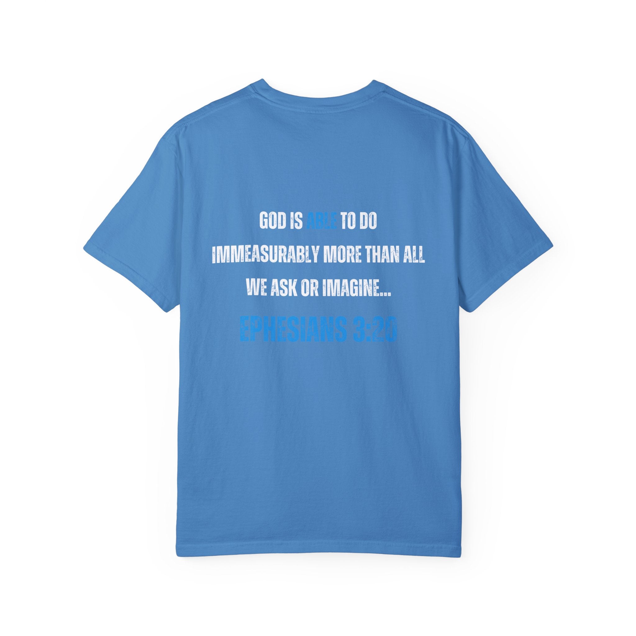 Collection of Inspirational Unisex T-Shirt - 'God Is Able' with Ephesians 3:20 Message in a gallery layout