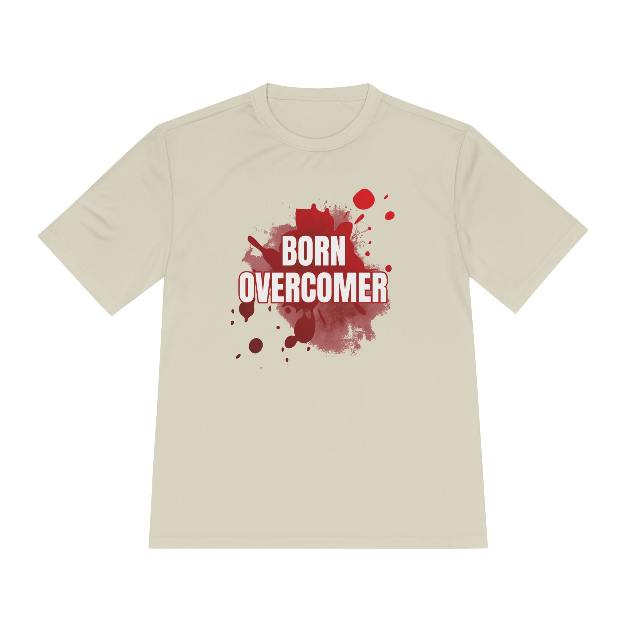 Collection of Born Overcomer Unisex Moisture Wicking Tee - Motivational Fitness Shirt in a gallery layout
