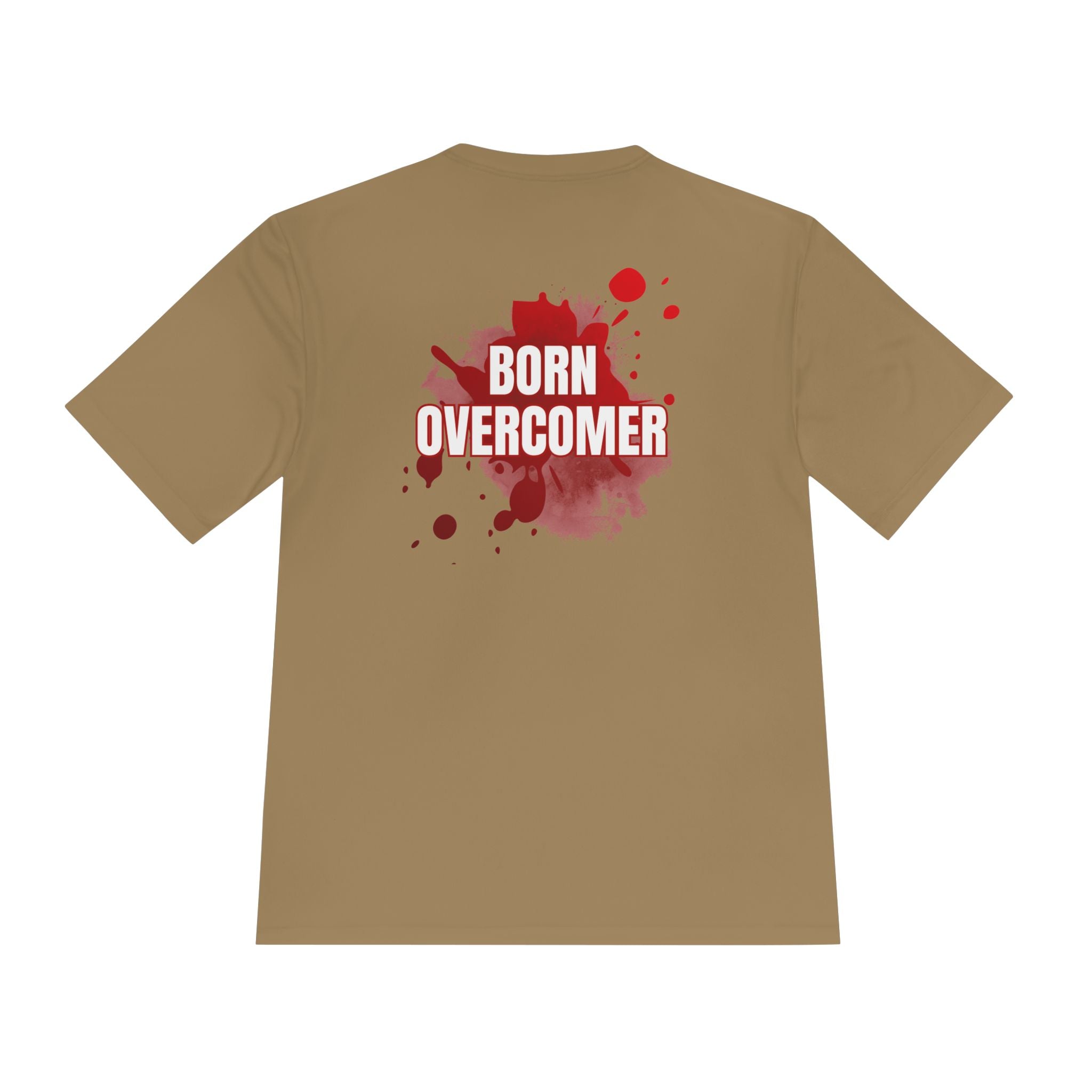Collection of Born Overcomer Unisex Moisture Wicking Tee - Motivational Fitness Shirt in a gallery layout