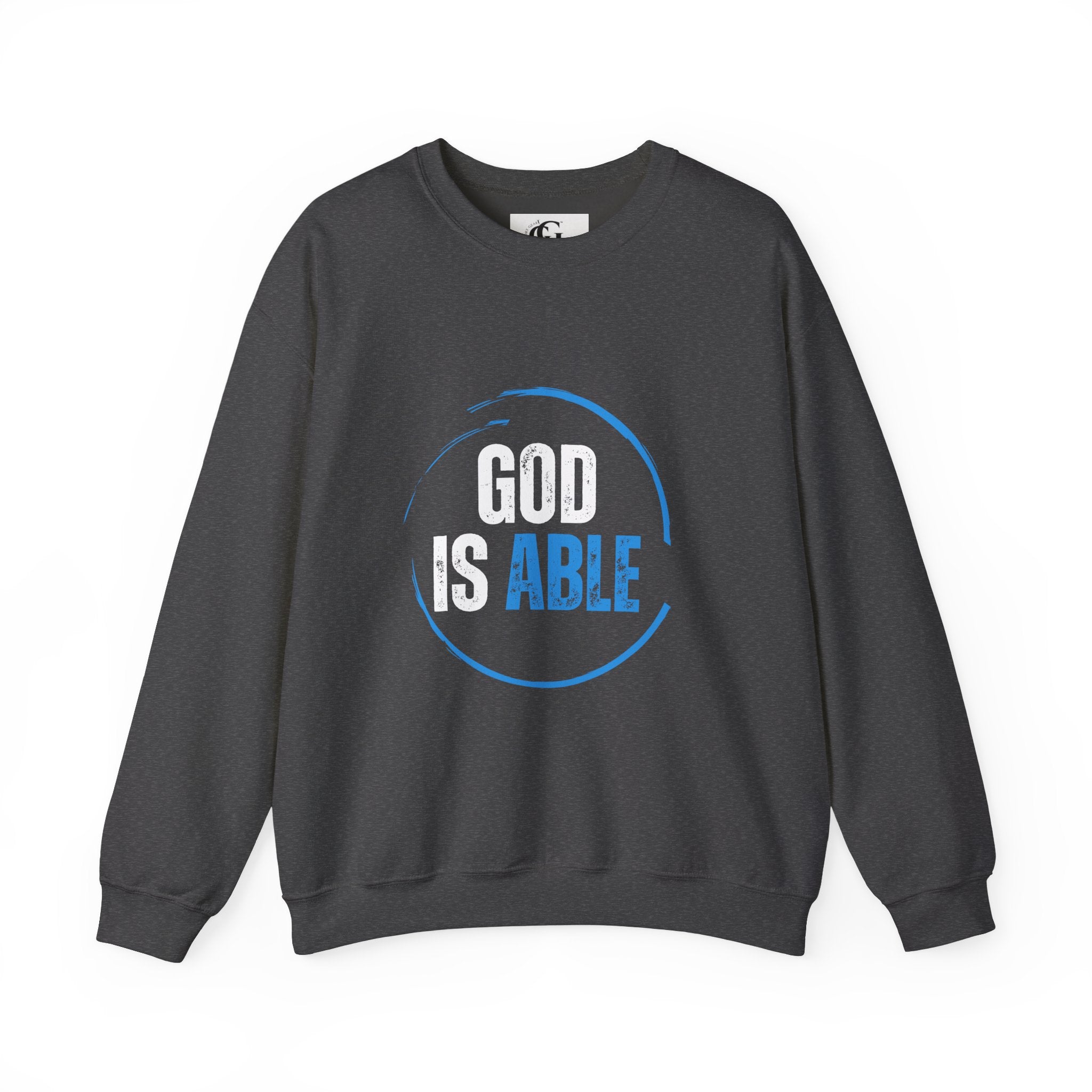 Collection of God is Able Crewneck Sweatshirt | Ephesians 3:20 in a gallery layout