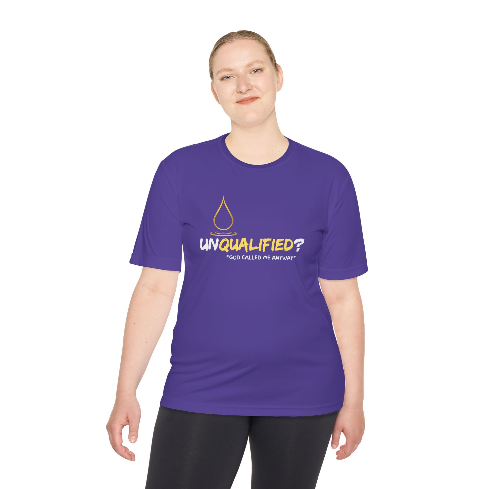 Unisex Moisture Wicking Tee - 'UNQUALIFIED?' Performance Shirt for Athletes