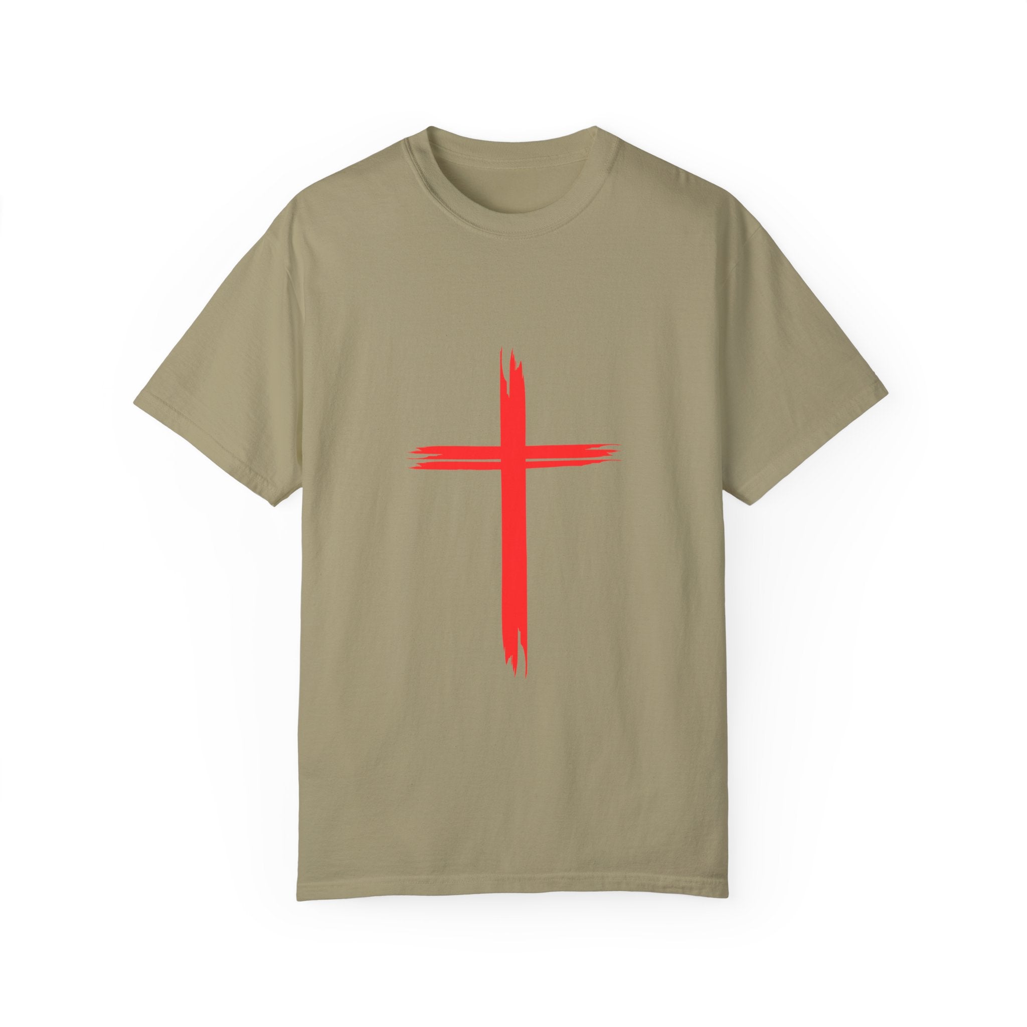 Collection of Faith & Love Graphic T-Shirt - Unisex Garment-Dyed with Cross and 316 Heart Design in a gallery layout