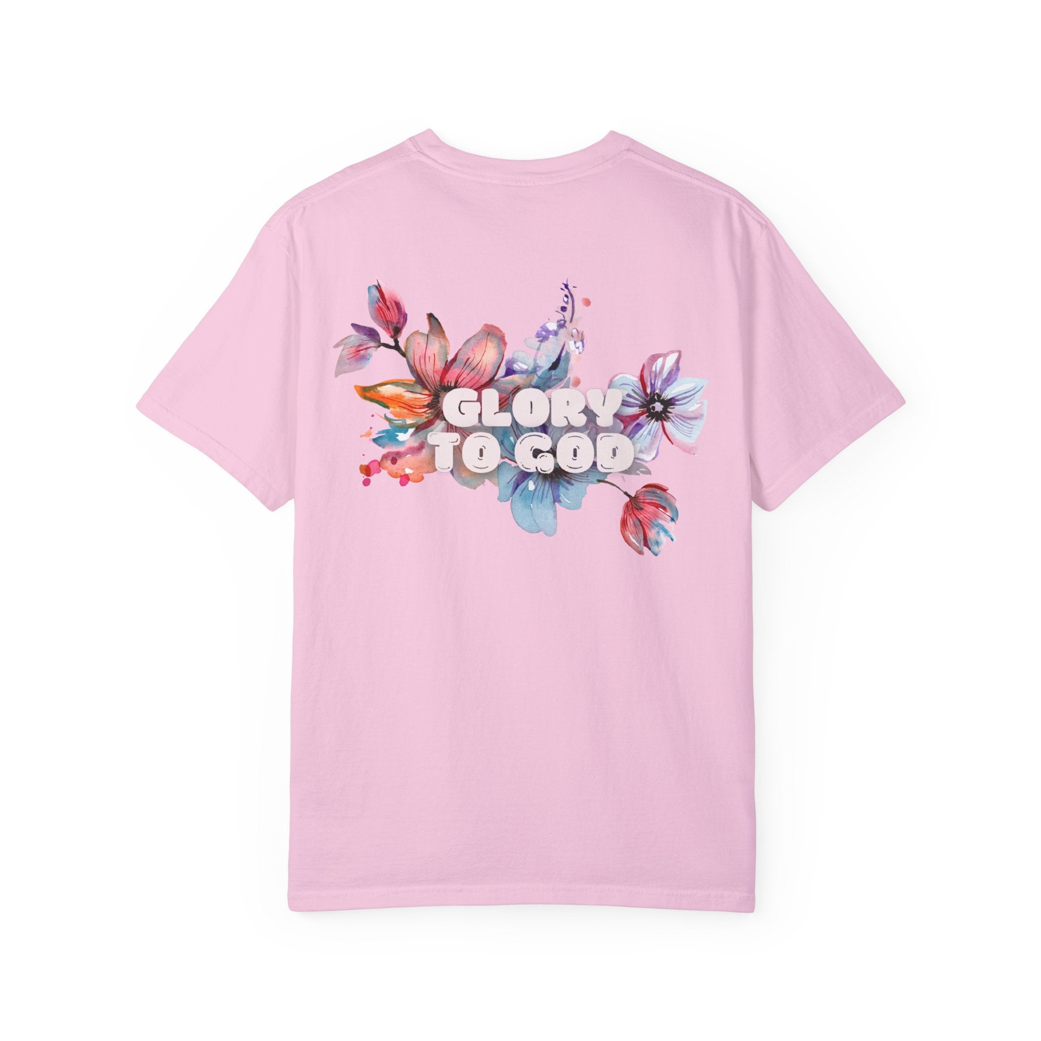 Collection of Glory to God Floral T-Shirt - Unisex Garment-Dyed Tee in a gallery layout