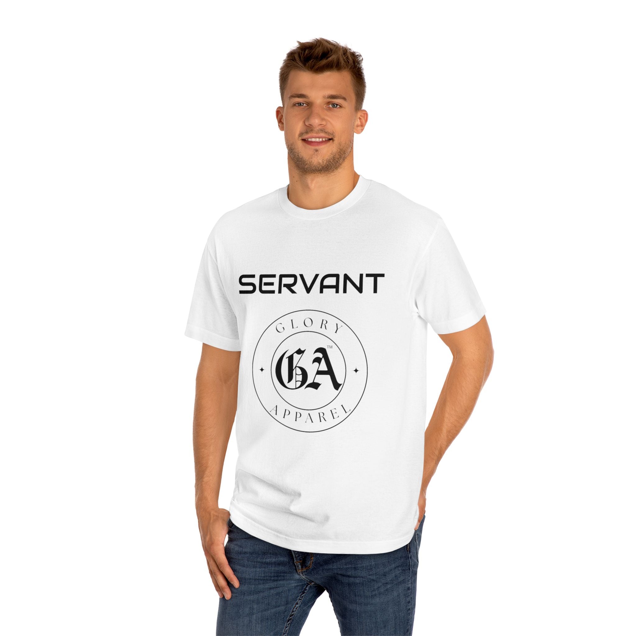 Collection of Unisex Classic Tee - Servant Design, Inspirational T-Shirt, Faith-Based Apparel, Everyday Casual Wear, Gift for Believers, [...] in a gallery layout
