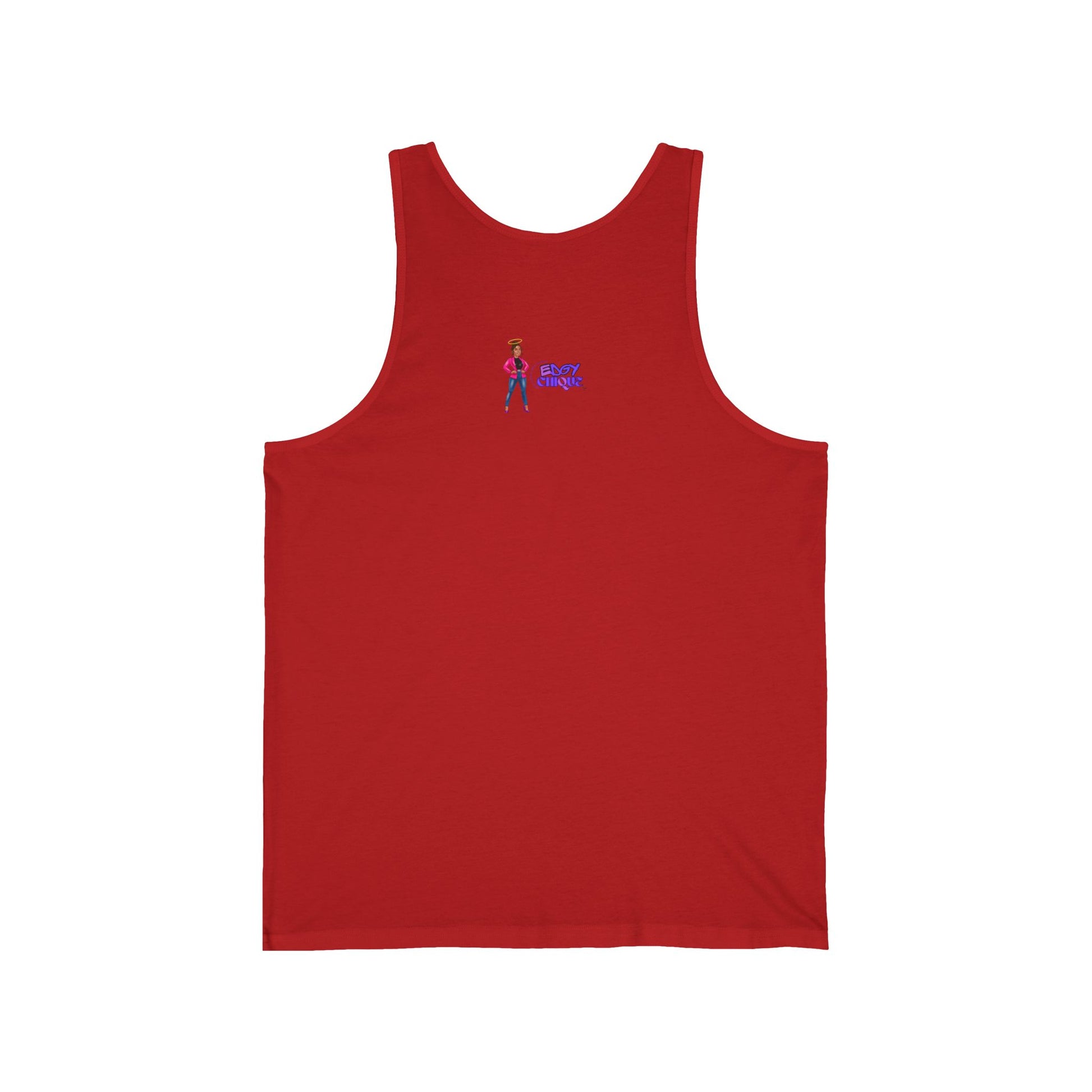 Edgy Chique Unisex Jersey Tank - Fun & Stylish Graphic Tank Top for Everyday Wear