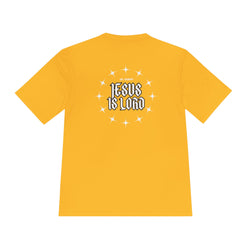 Collection of Unisex Moisture Wicking Tee - 'Jesus is Lord' Inspirational Activewear in a gallery layout