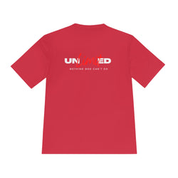 Collection of Unisex Moisture Wicking Tee - 'Unlimited' Inspirational Sportswear in a gallery layout