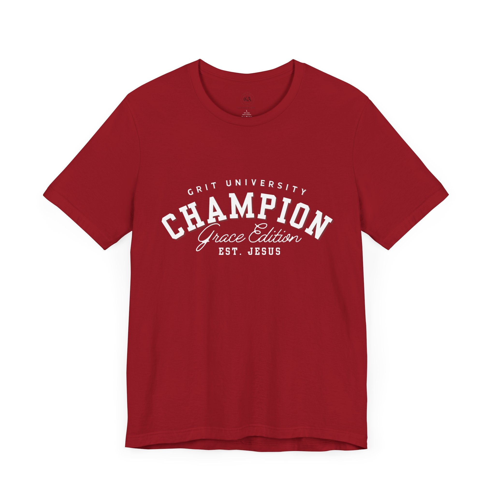 Collection of Champion Spirit Unisex Tee, Motivational T-Shirt for Everyday Wear, Ideal for College Students, Athletes, Gift for Graduates in a gallery layout