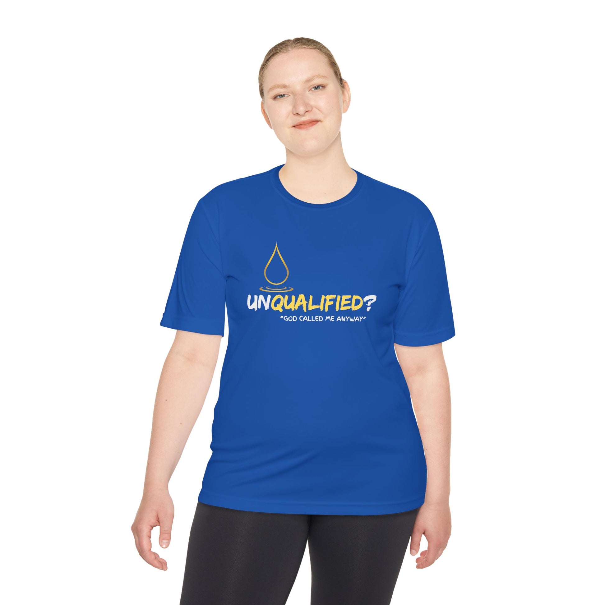 Unisex Moisture Wicking Tee - 'UNQUALIFIED?' Performance Shirt for Athletes