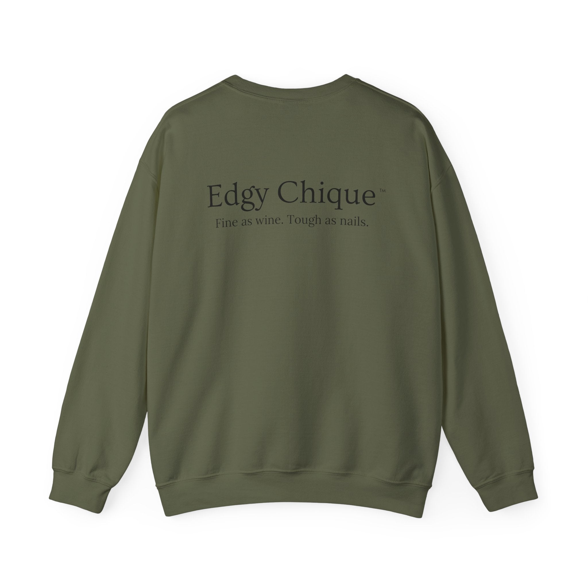 Collection of Edgy Chique Sleek Crewneck Sweatshirt - Fine as Wine, Tough as Nails in a gallery layout