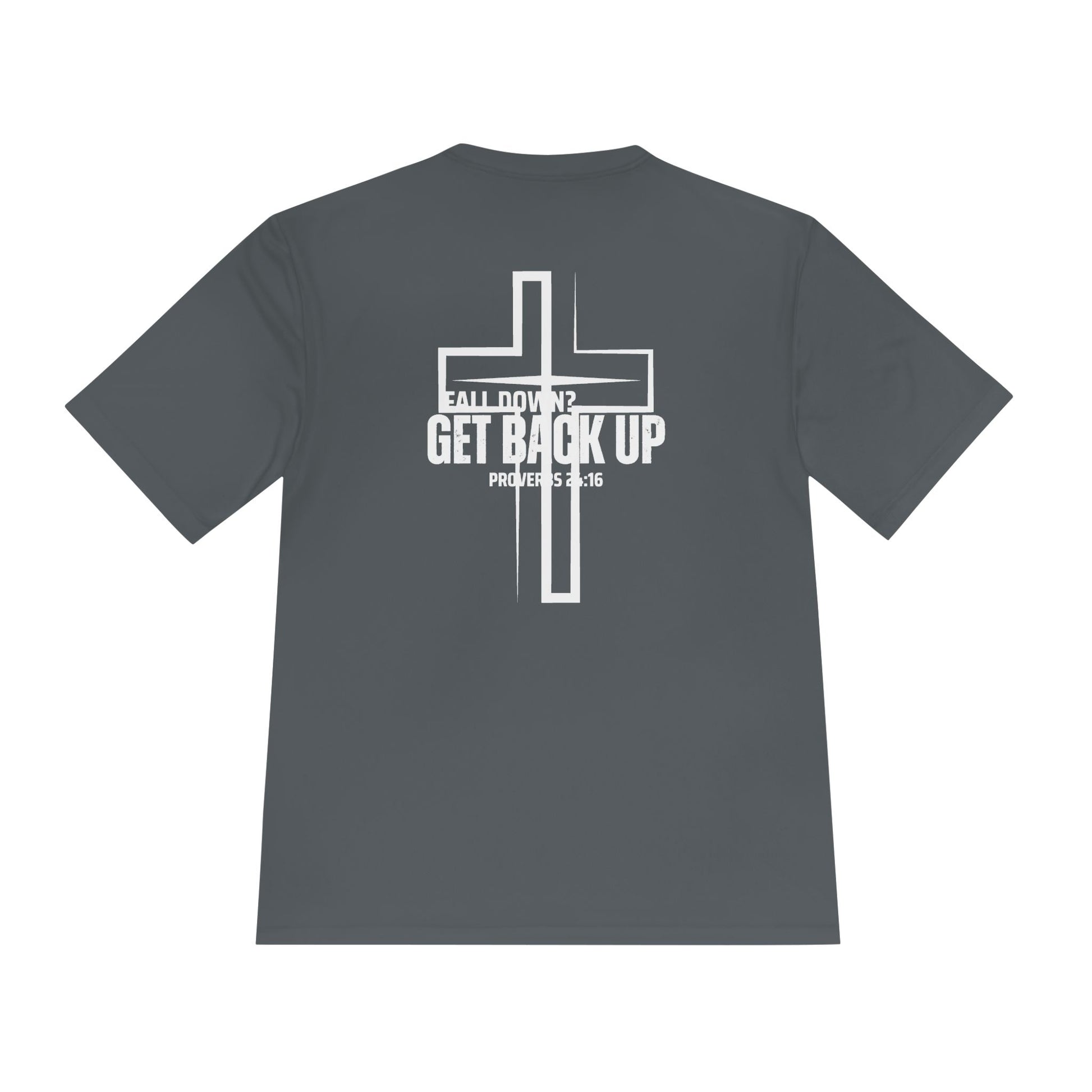 Unisex Moisture Wicking Tee - 'Get Back Up' Inspirational Christian Shirt