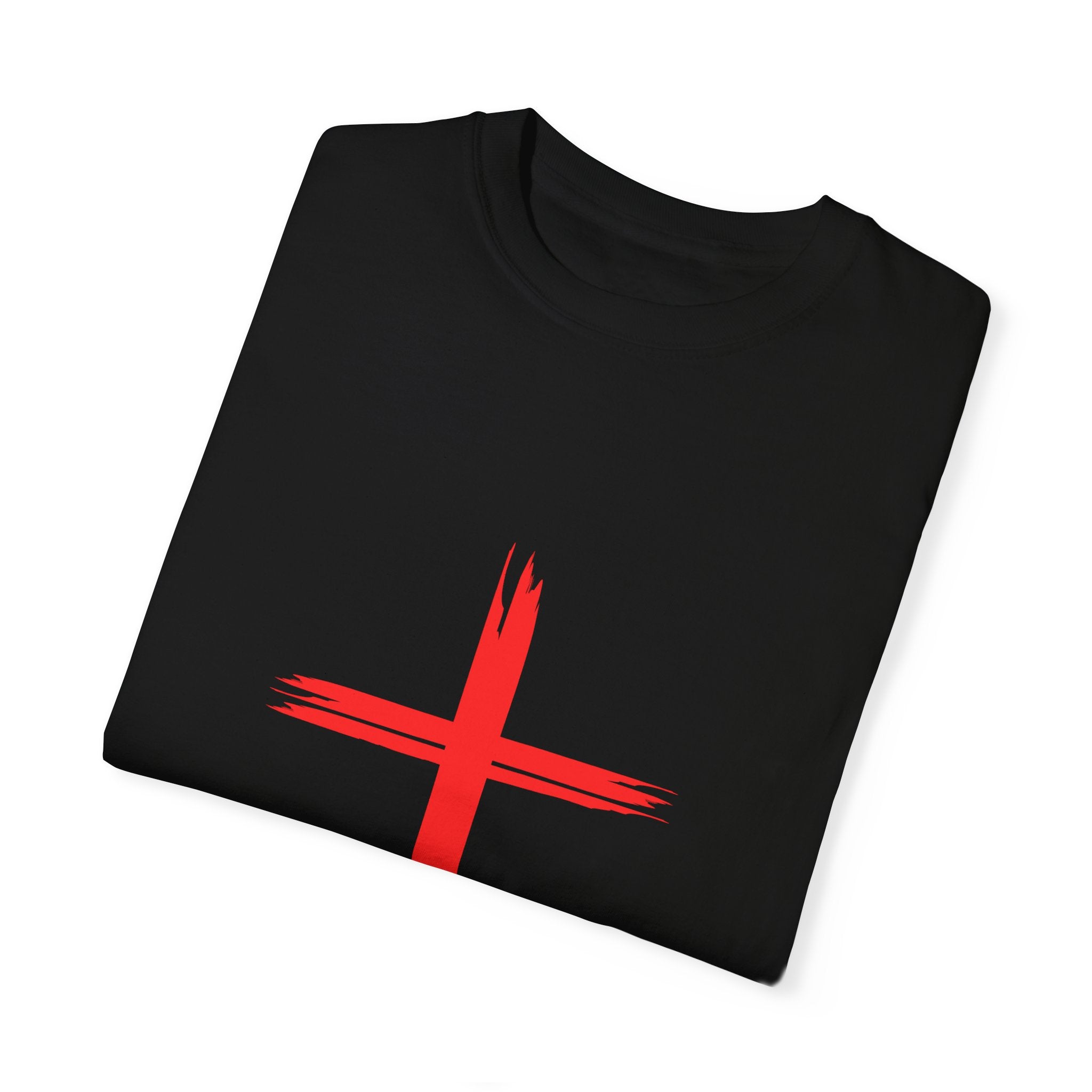 Collection of Faith & Love Graphic T-Shirt - Unisex Garment-Dyed with Cross and 316 Heart Design in a gallery layout