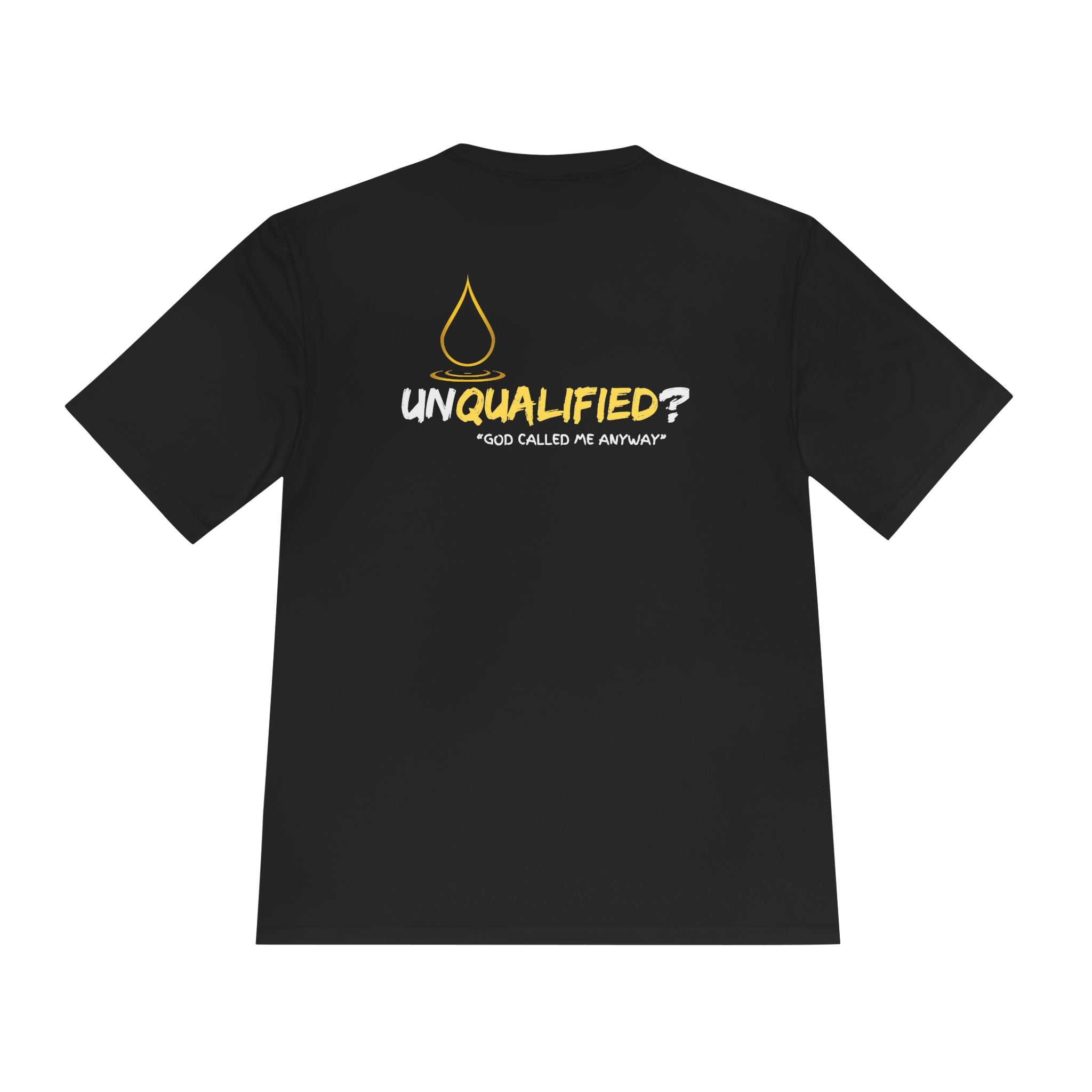 Collection of Unisex Moisture Wicking Tee - 'UNQUALIFIED?' Performance Shirt for Athletes in a gallery layout