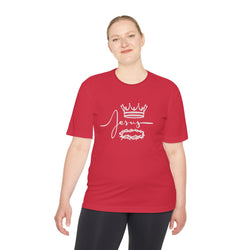 Collection of Faith-Inspired Unisex Moisture Wicking Tee - 'Jesus' Crown Design in a gallery layout