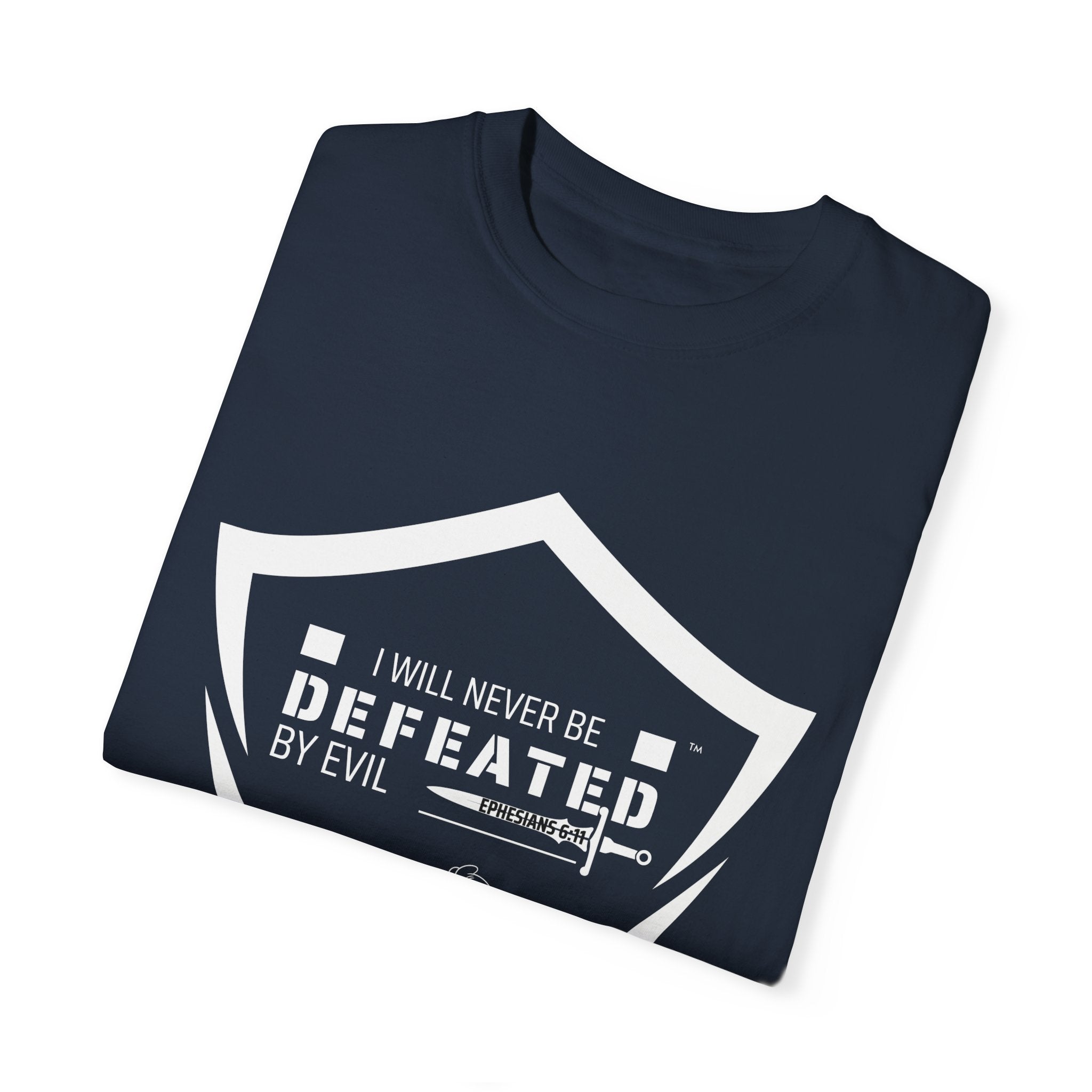 Collection of I Will Never Be Defeated T-Shirt | Unisex Garment in a gallery layout