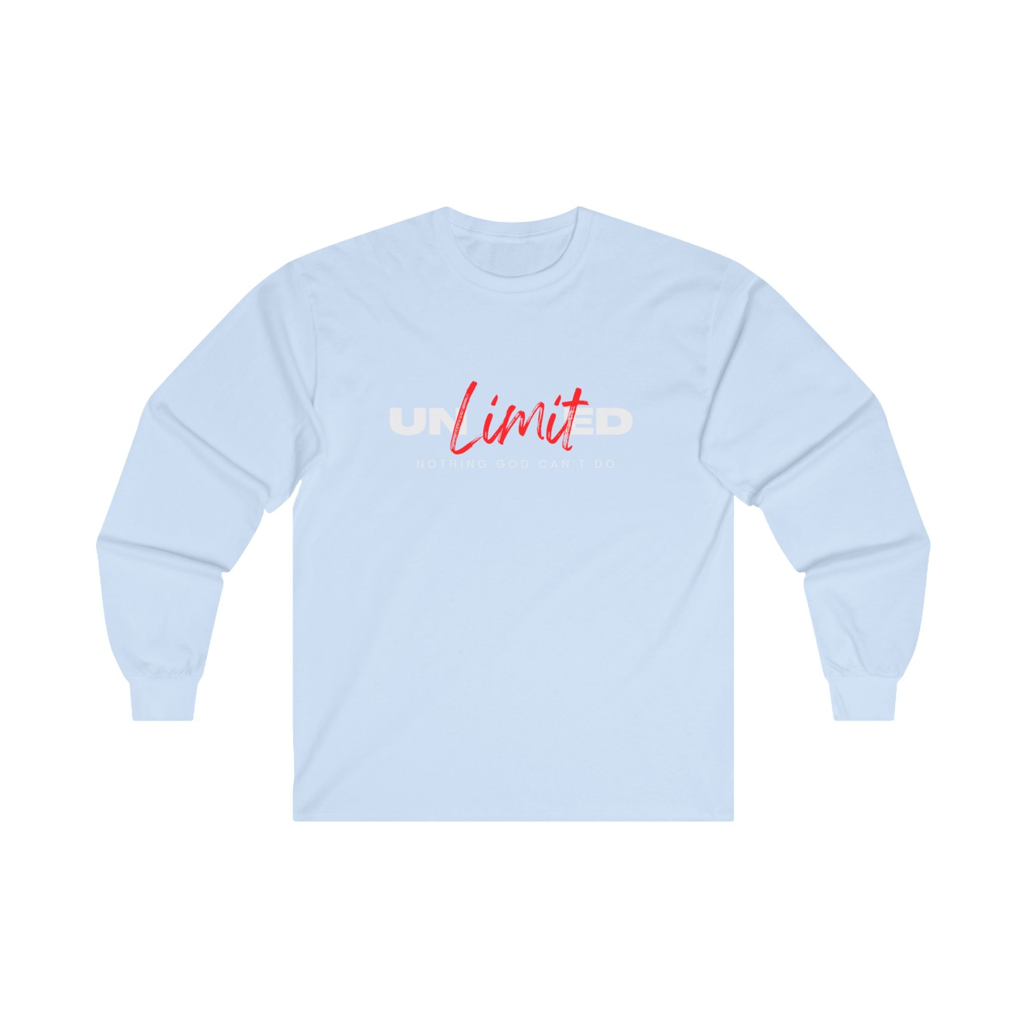 Collection of Unlimited Nothing God Can't Do - Long Sleeve Tee in a gallery layout