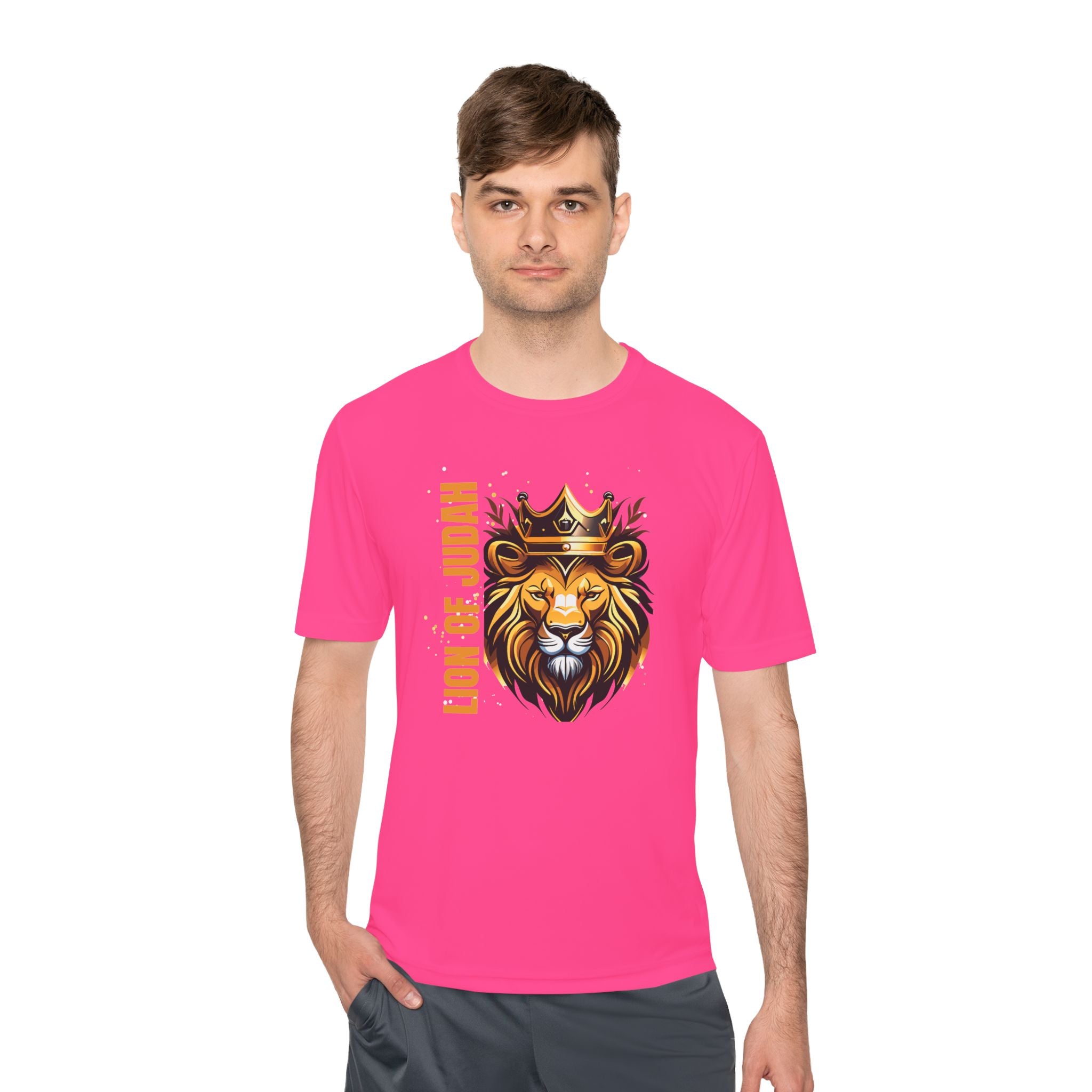 Collection of Lion of Judah Unisex Moisture Wicking Tee - Stylish Performance Shirt for Active Lifestyle in a gallery layout