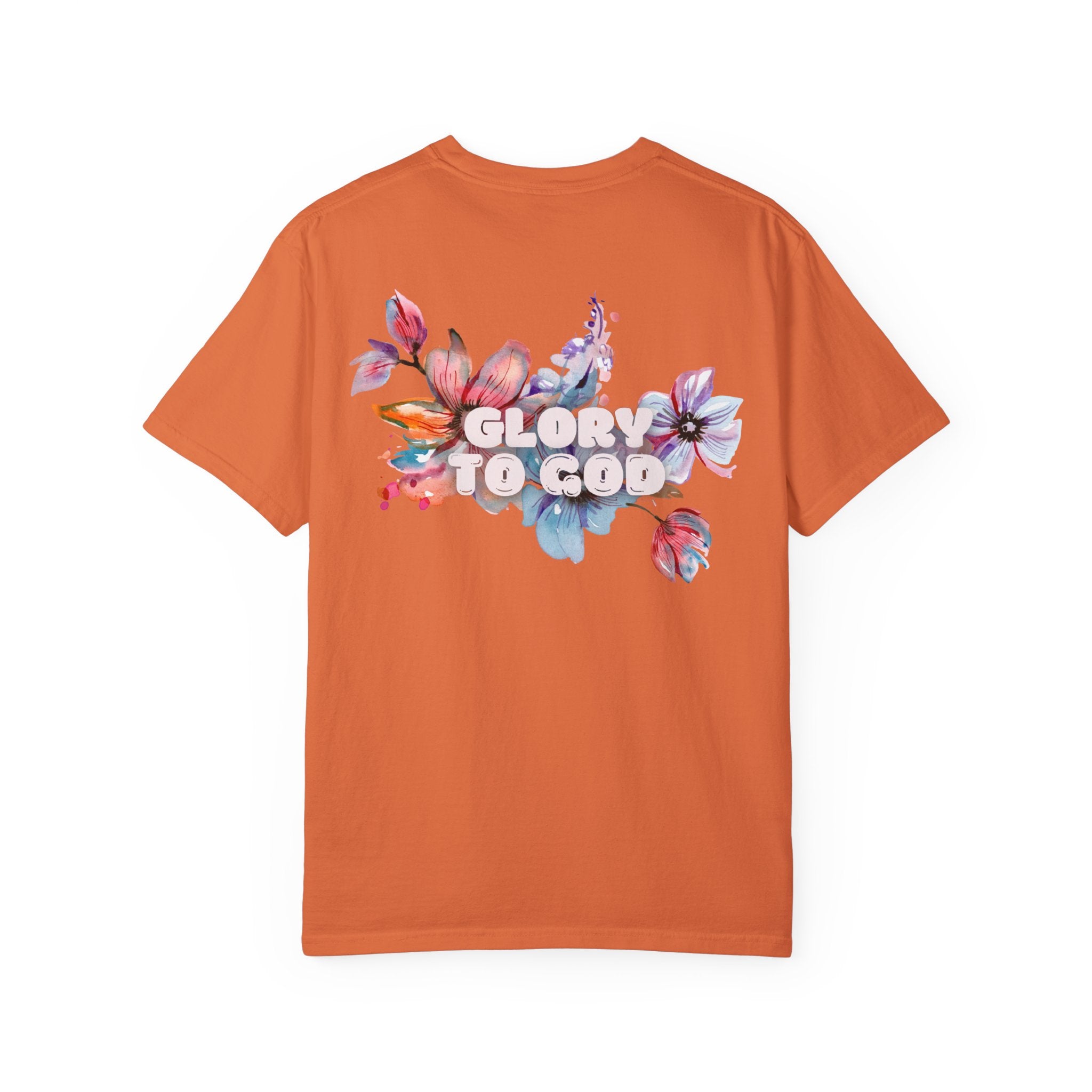 Collection of Glory to God Floral T-Shirt - Unisex Garment-Dyed Tee in a gallery layout