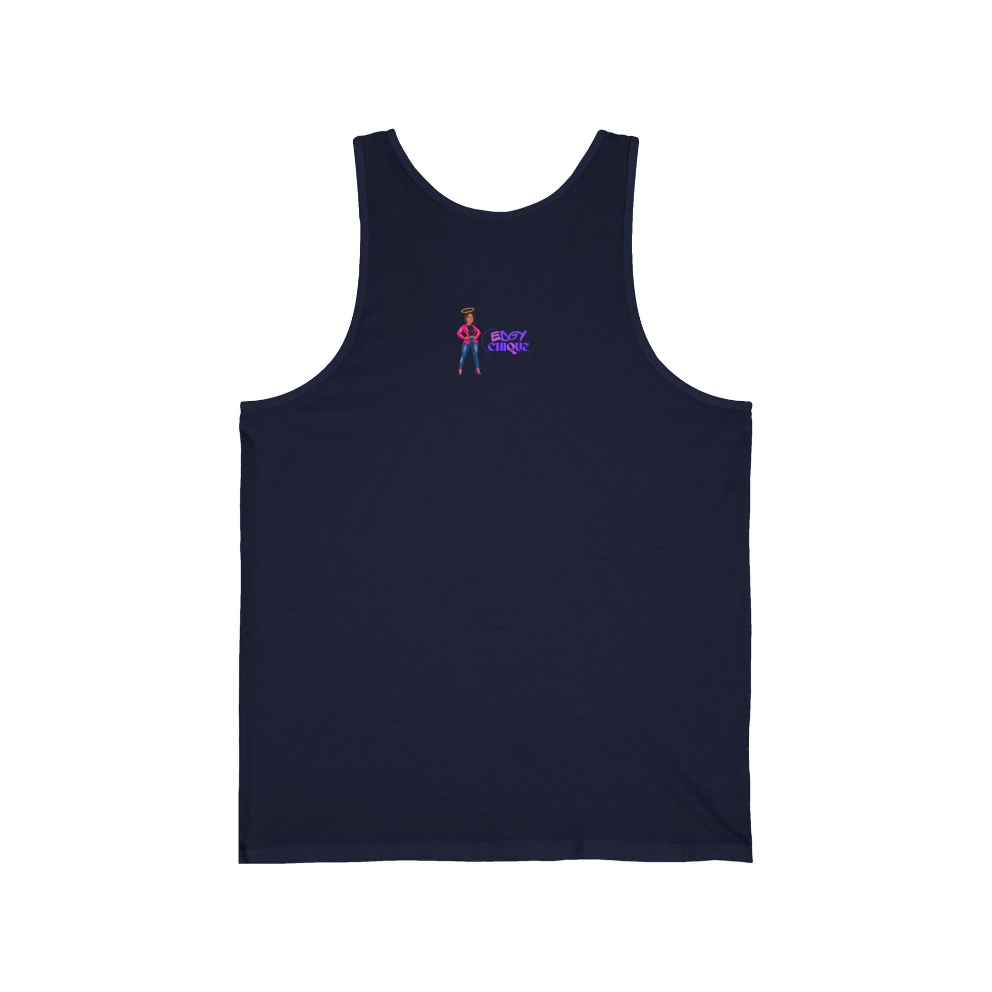Edgy Chique Unisex Jersey Tank - Fun & Stylish Graphic Tank Top for Everyday Wear