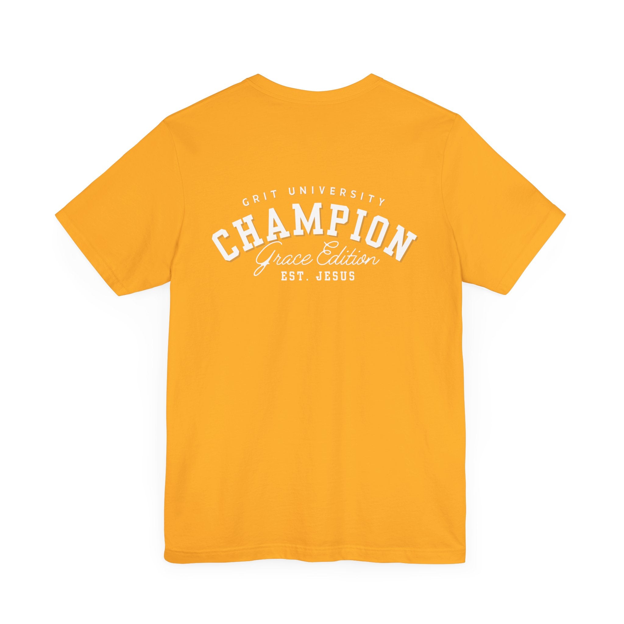 Collection of Champion Spirit Unisex Tee, Motivational T-Shirt for Everyday Wear, Ideal for College Students, Athletes, Gift for Graduates in a gallery layout